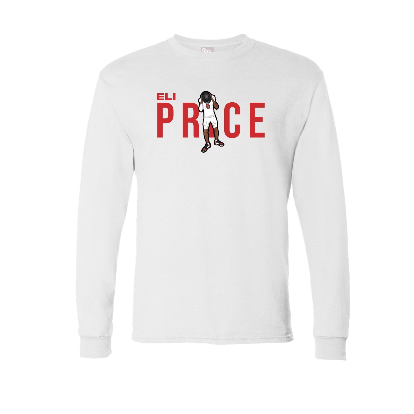 Long Sleeve Tee — Player Name in White