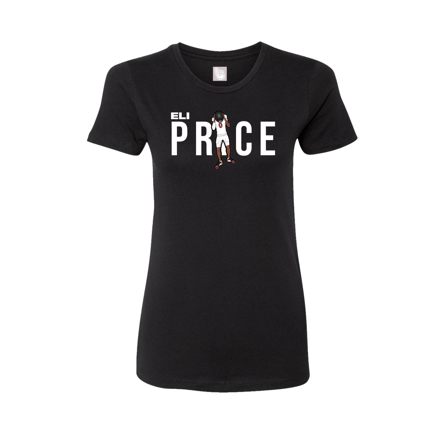 Fitted Women's Tee — Player Name in Black
