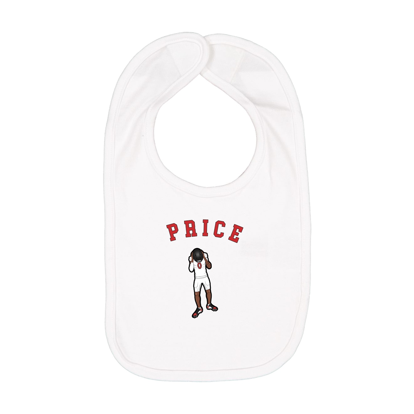 Infant Bib — Shirsey Arch in White