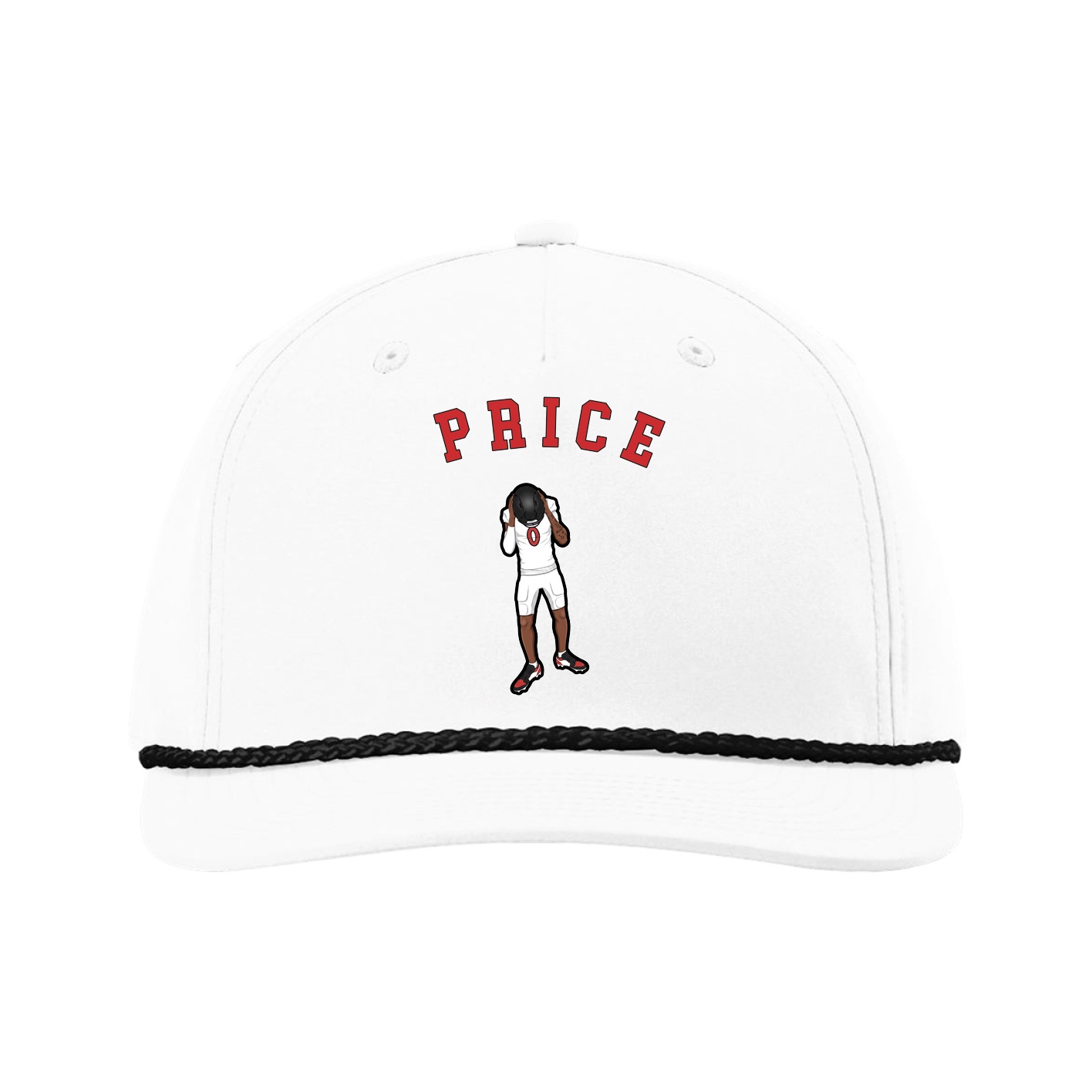 Five-Panel Classic Rope Cap — Shirsey Arch in White