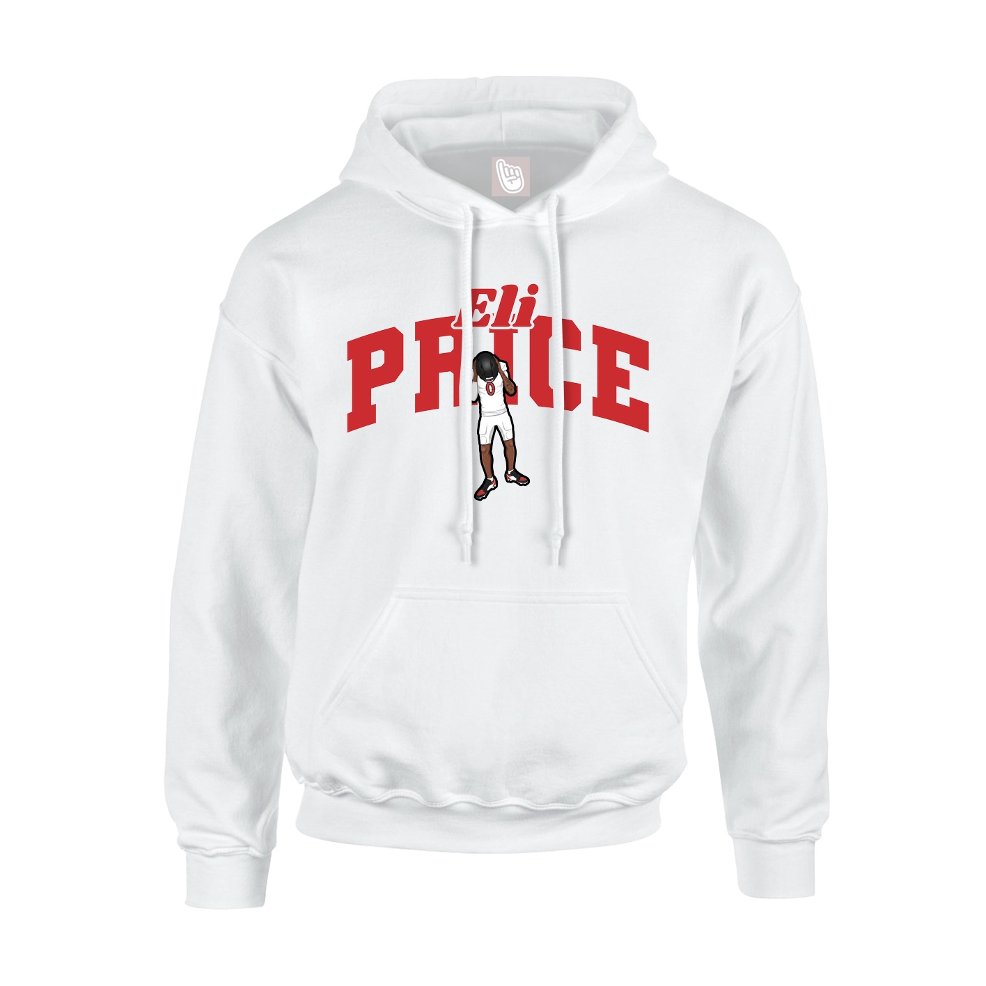 Youth Hoodie — Signature Arch in White