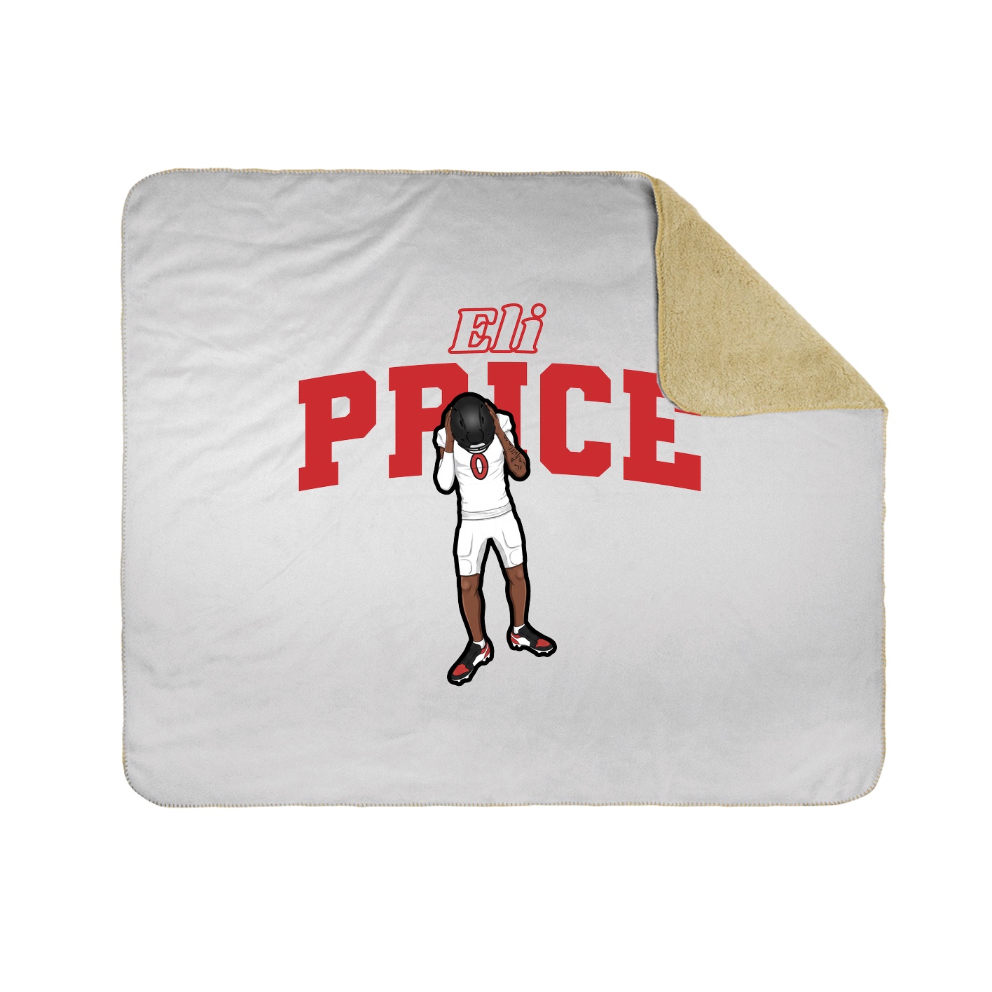Throw Blanket — Name Arch in White