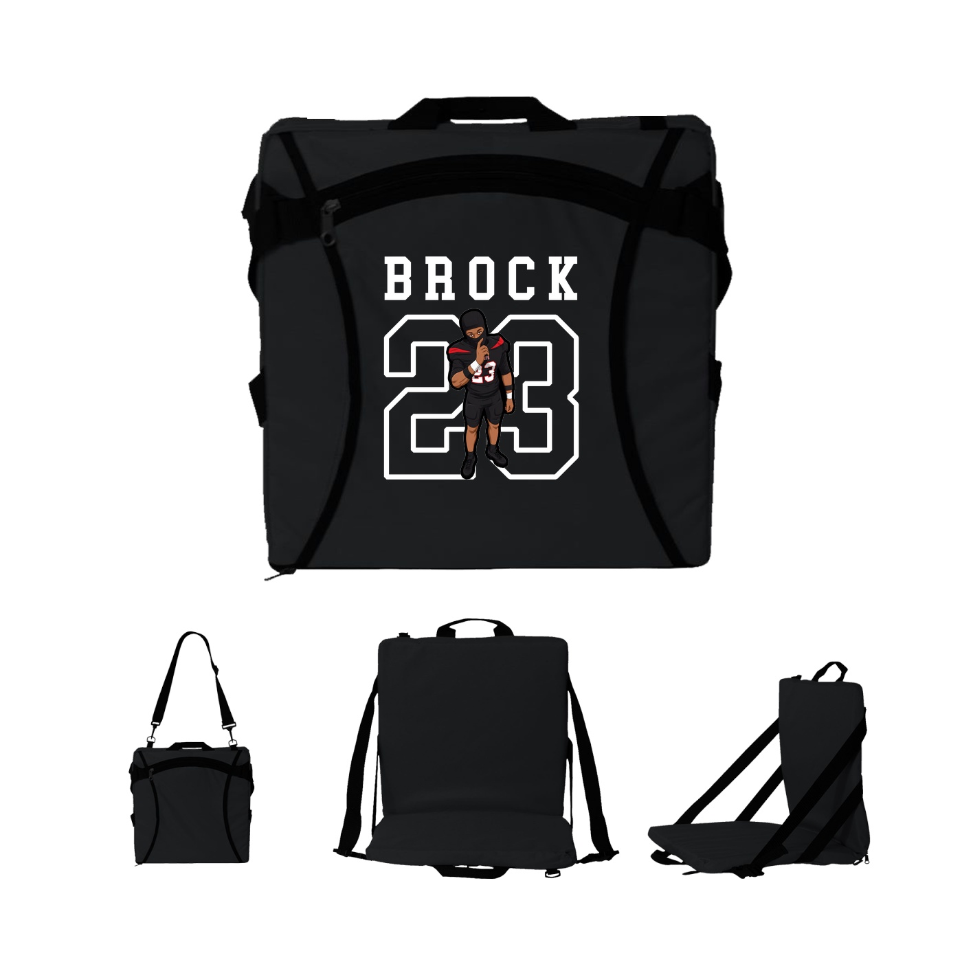 Folding Stadium Seat — Shirsey in Black
