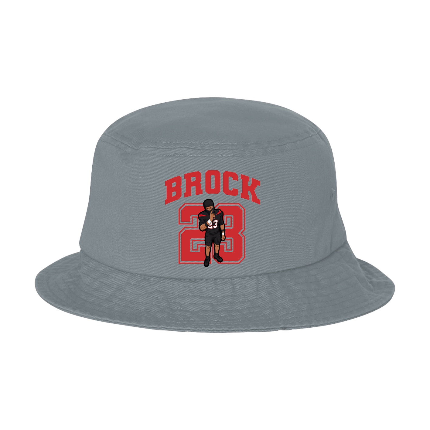 Bucket Cap — Number in Grey
