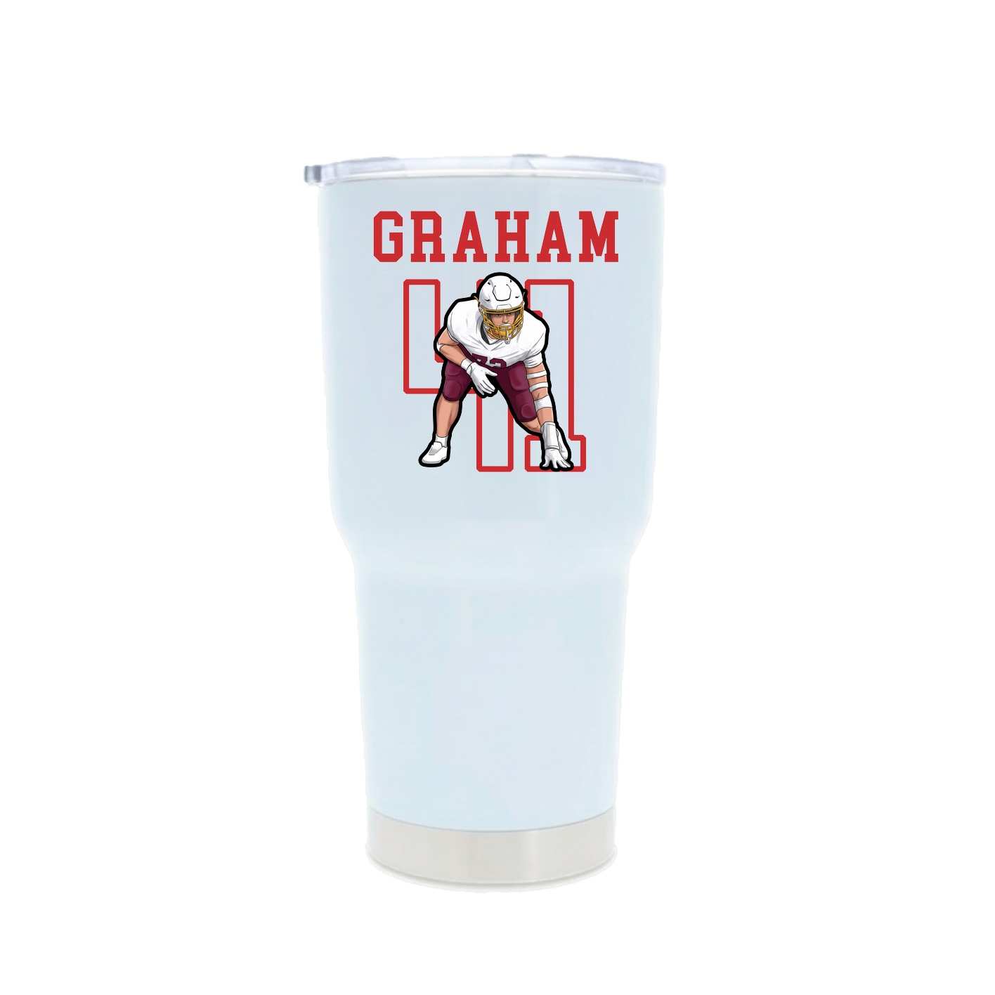 30oz Stainless Steel Tumbler — Shirsey in White