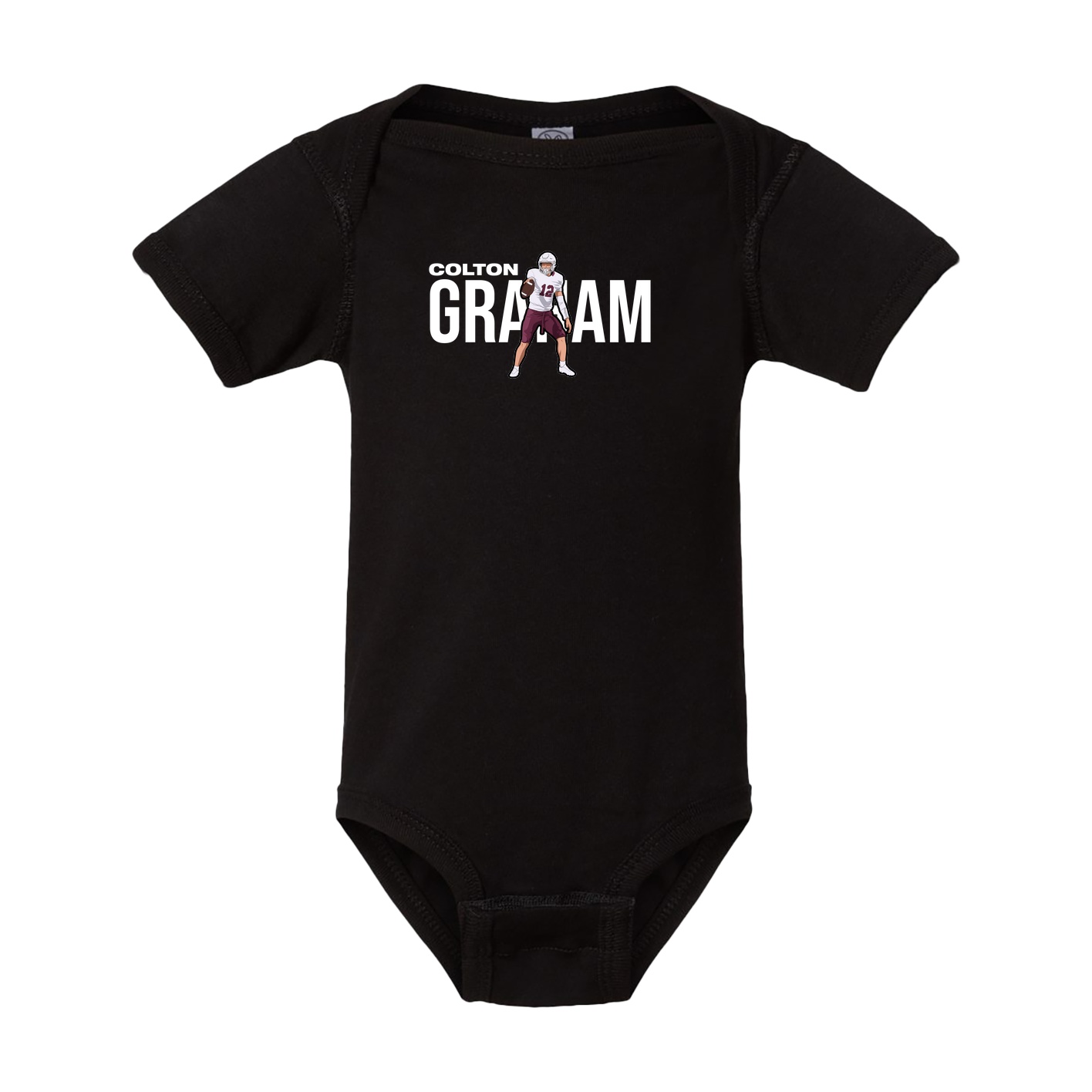 Baby Onesie — Player Name in Black