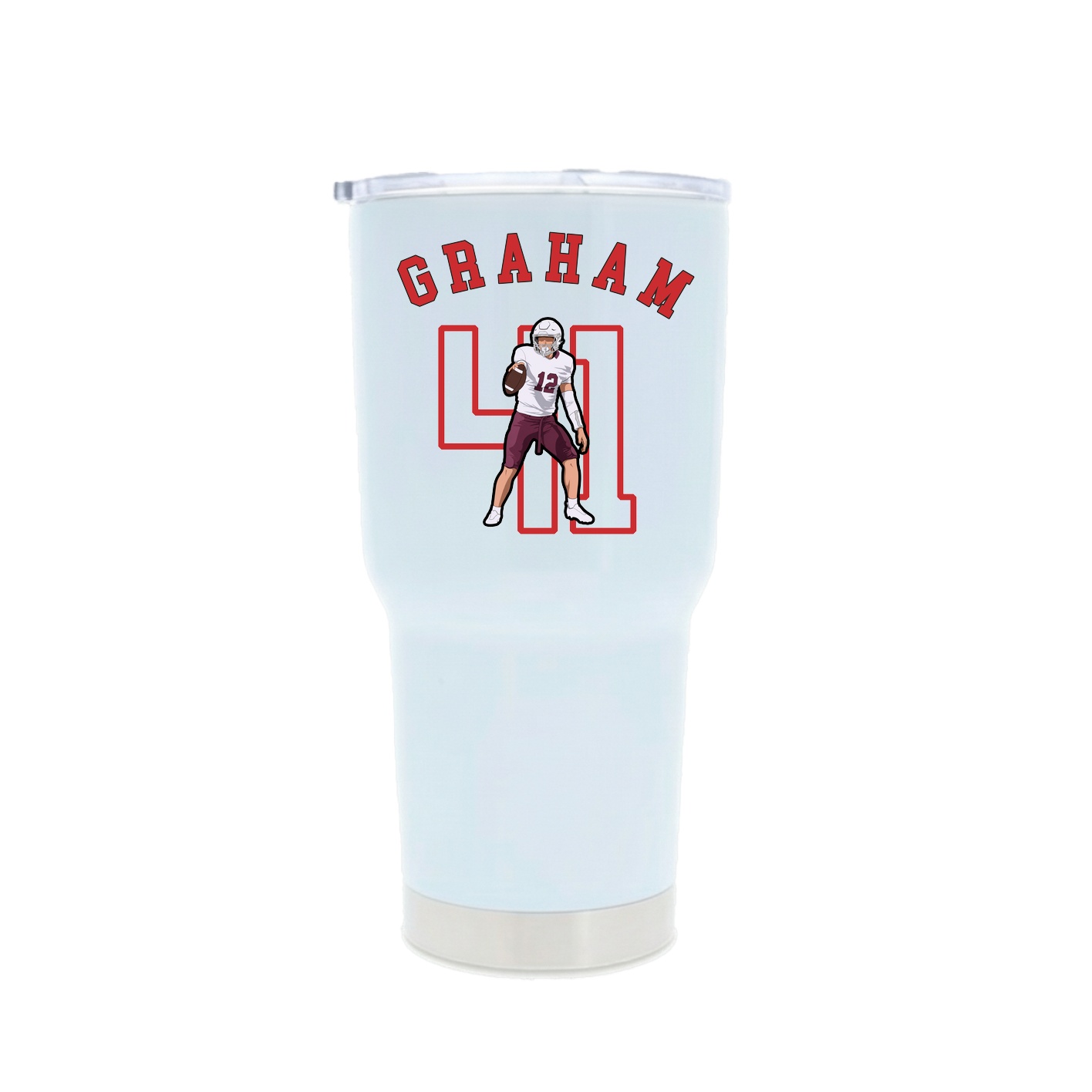 30oz Stainless Steel Tumbler — Shirsey Arch in White
