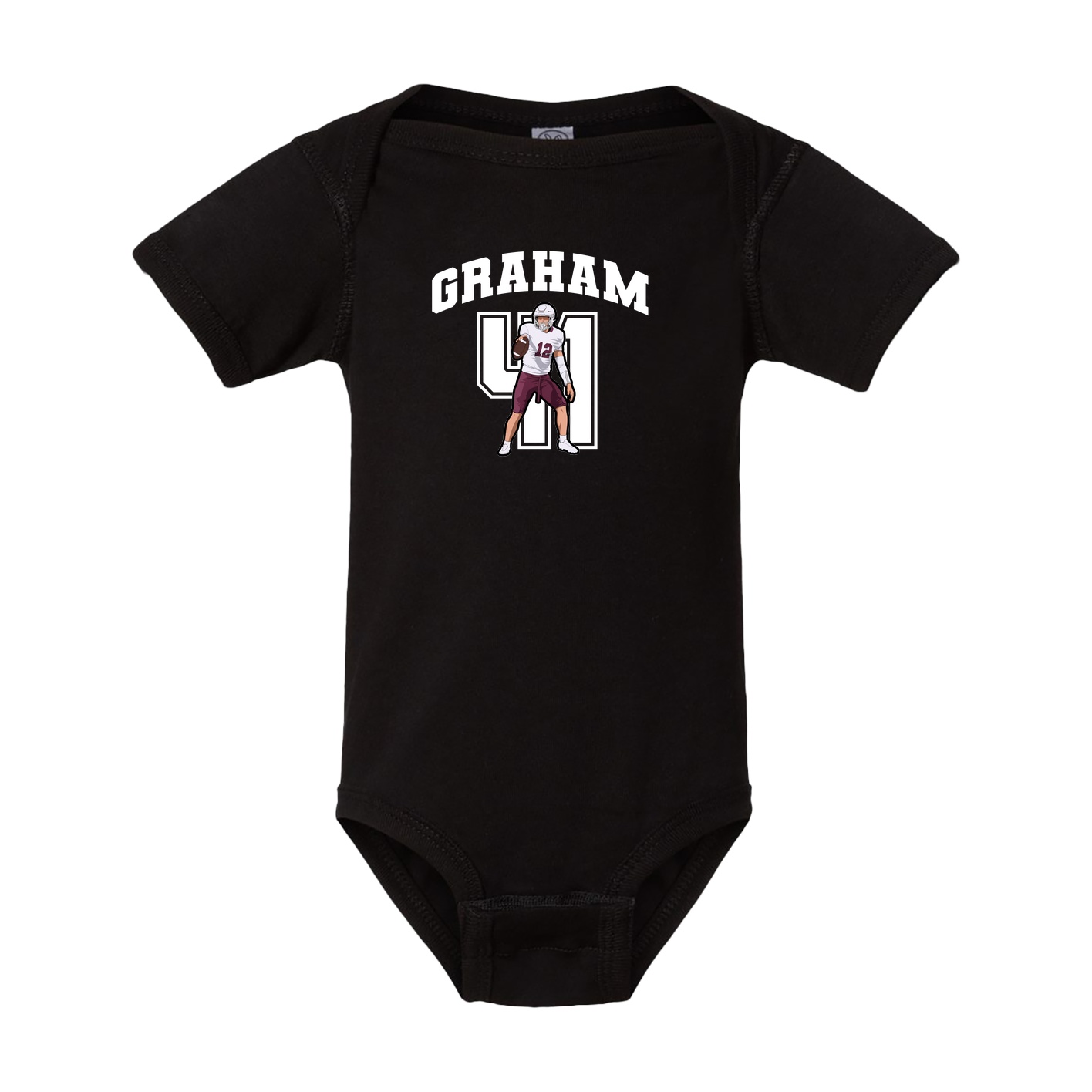 Baby Onesie — Number in Black