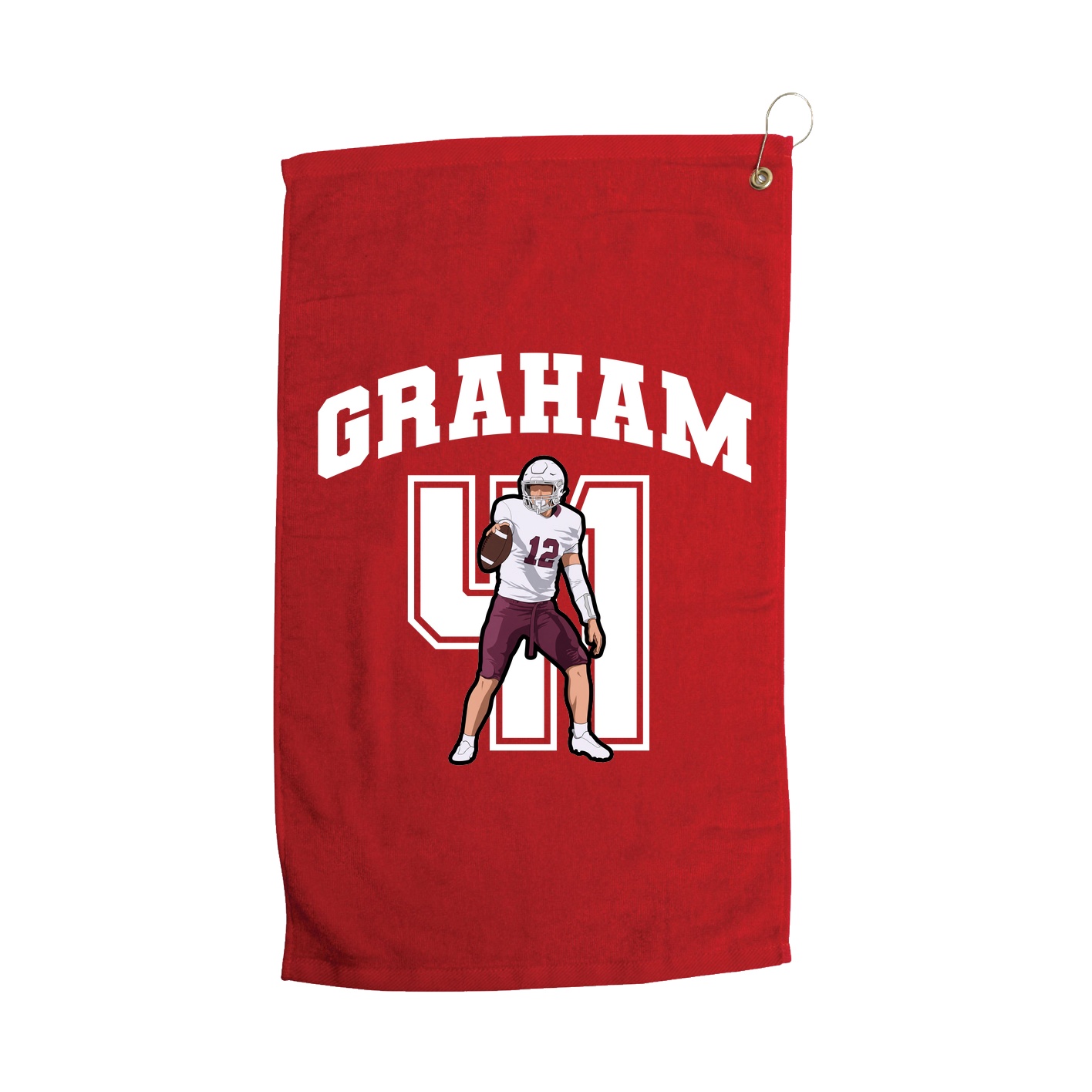 Golf Towel — Number in Red