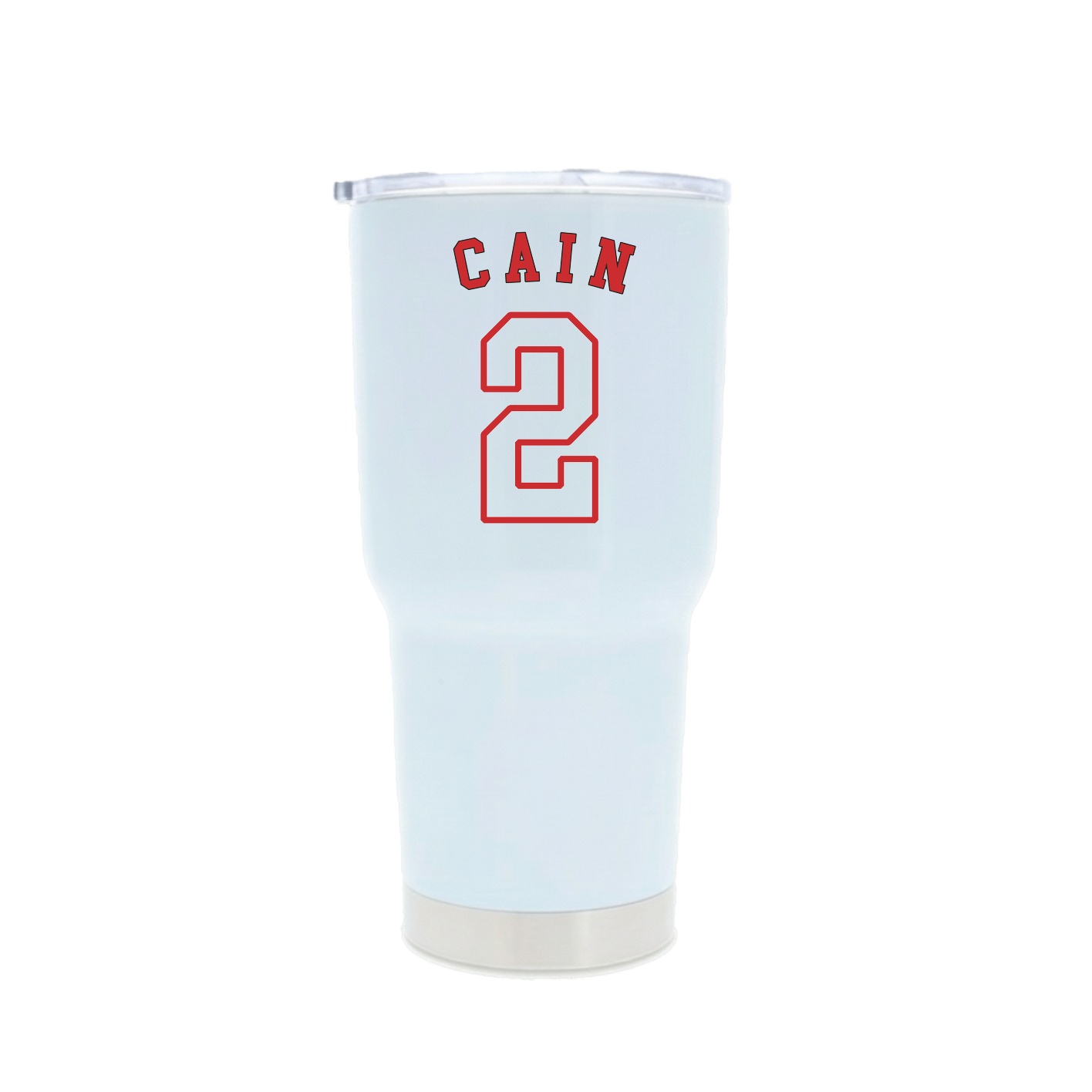 30oz Stainless Steel Tumbler — Shirsey Arch in White