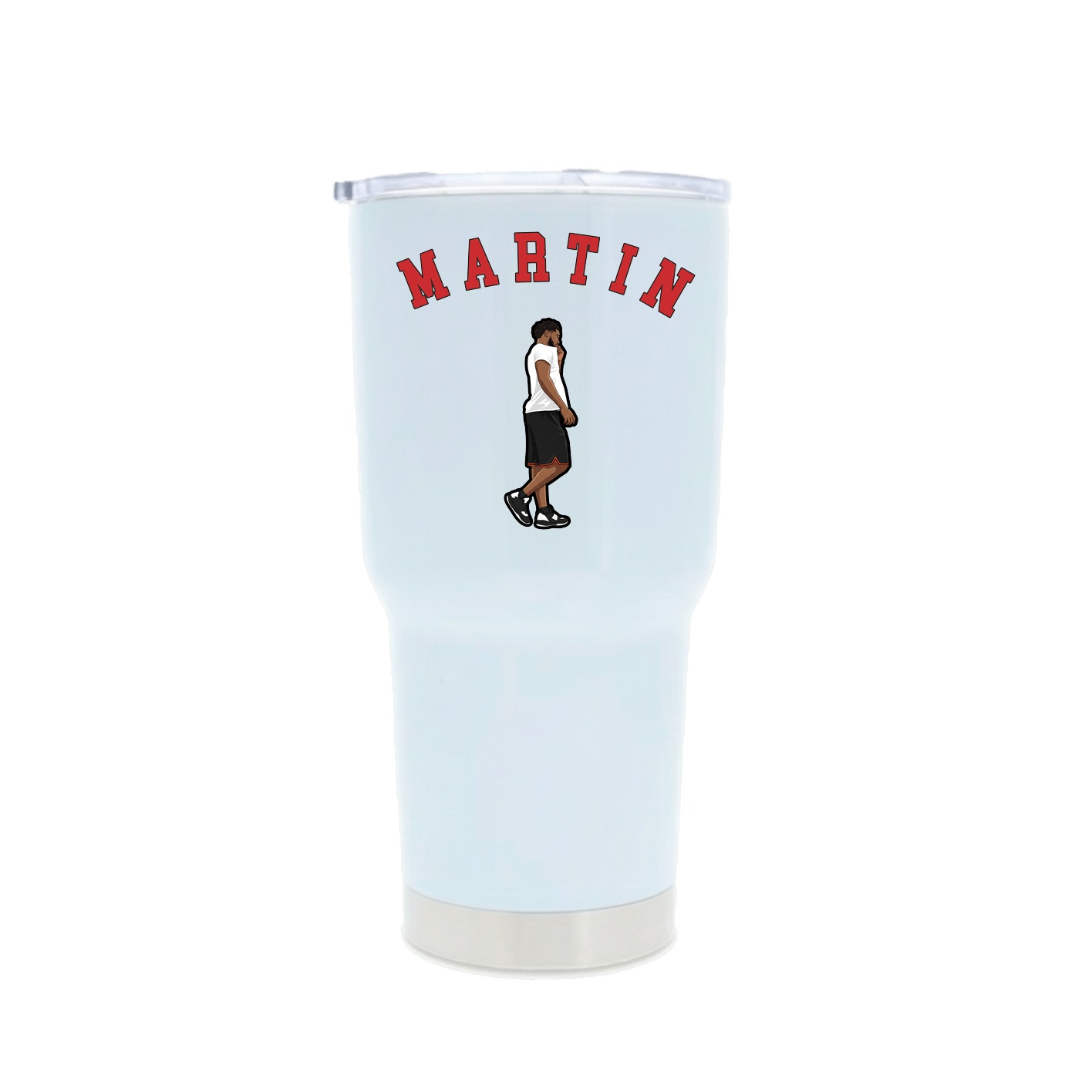 30oz Stainless Steel Tumbler — Shirsey Arch in White