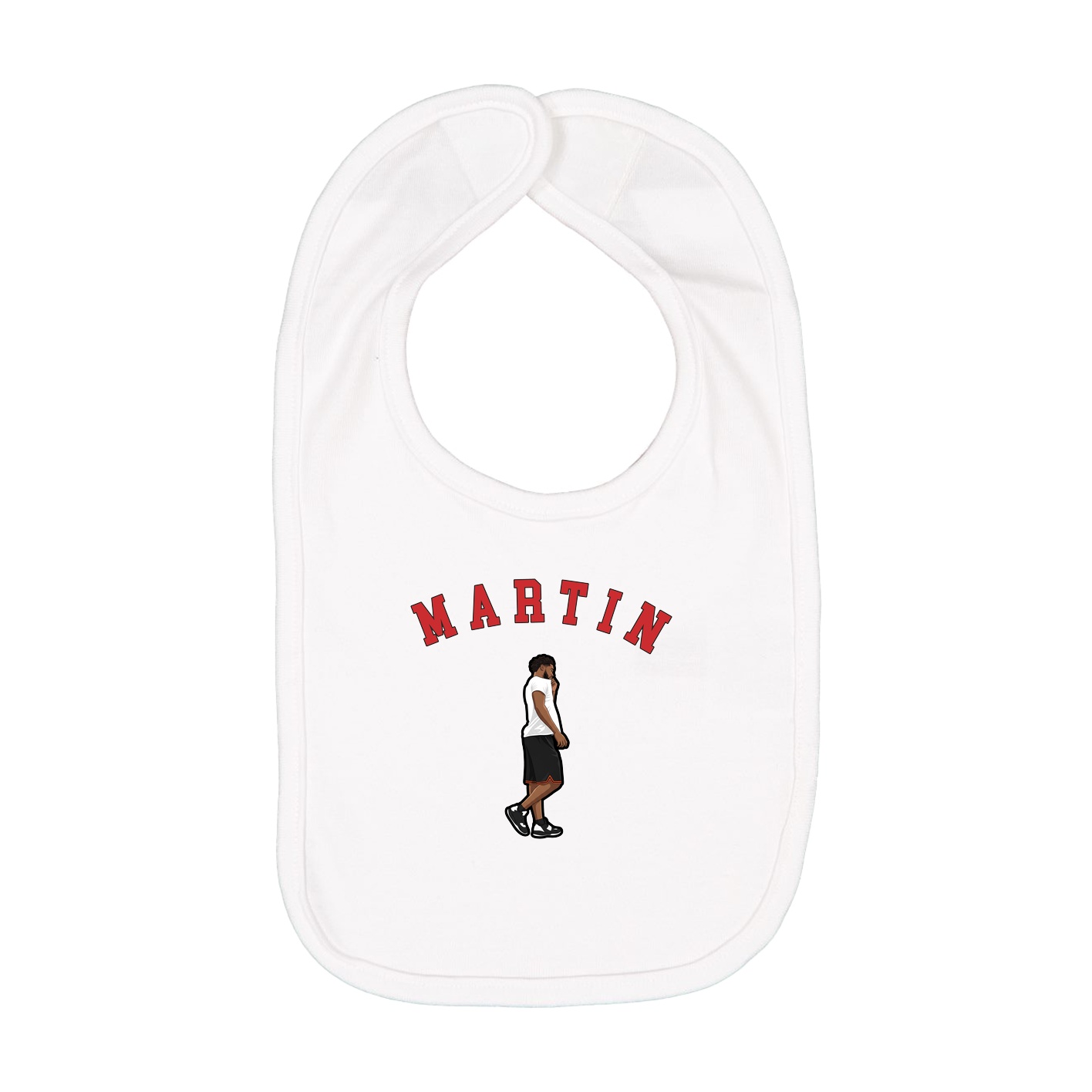 Infant Bib — Shirsey Arch in White