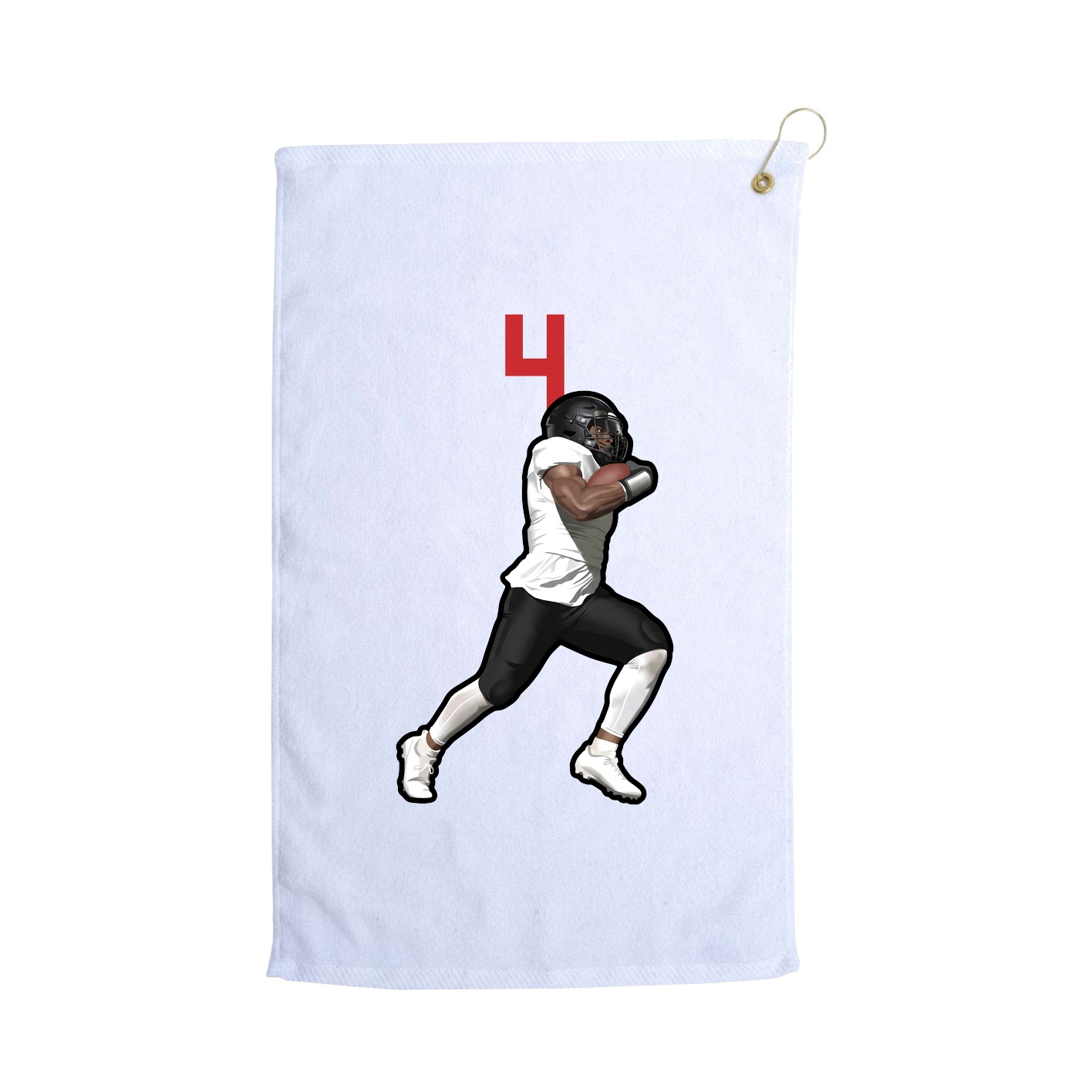 Golf Towel — Number Top in White