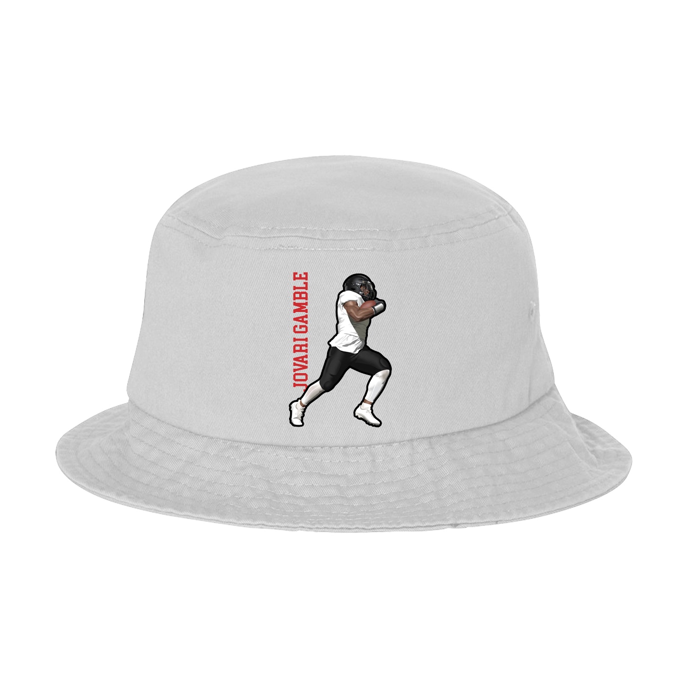 Bucket Cap — Name Vertical in White