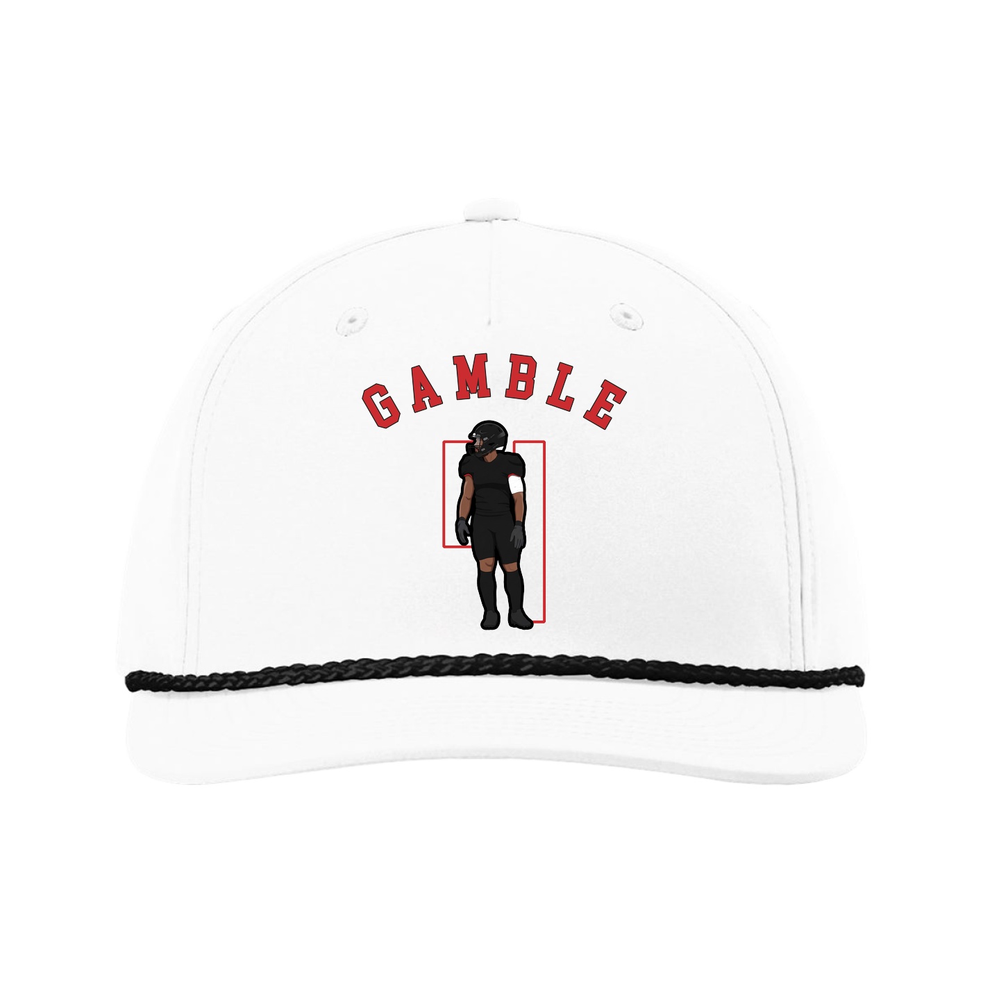 Five-Panel Classic Rope Cap — Shirsey Arch in White