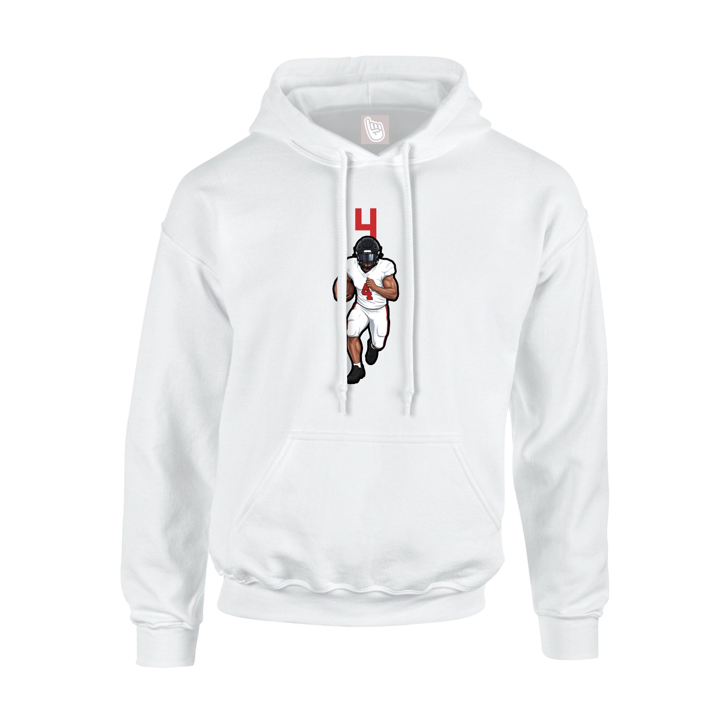 Hoodie — Number Top in White