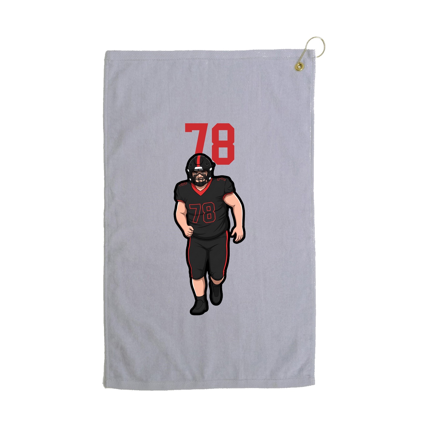 Golf Towel — Number Top in Grey