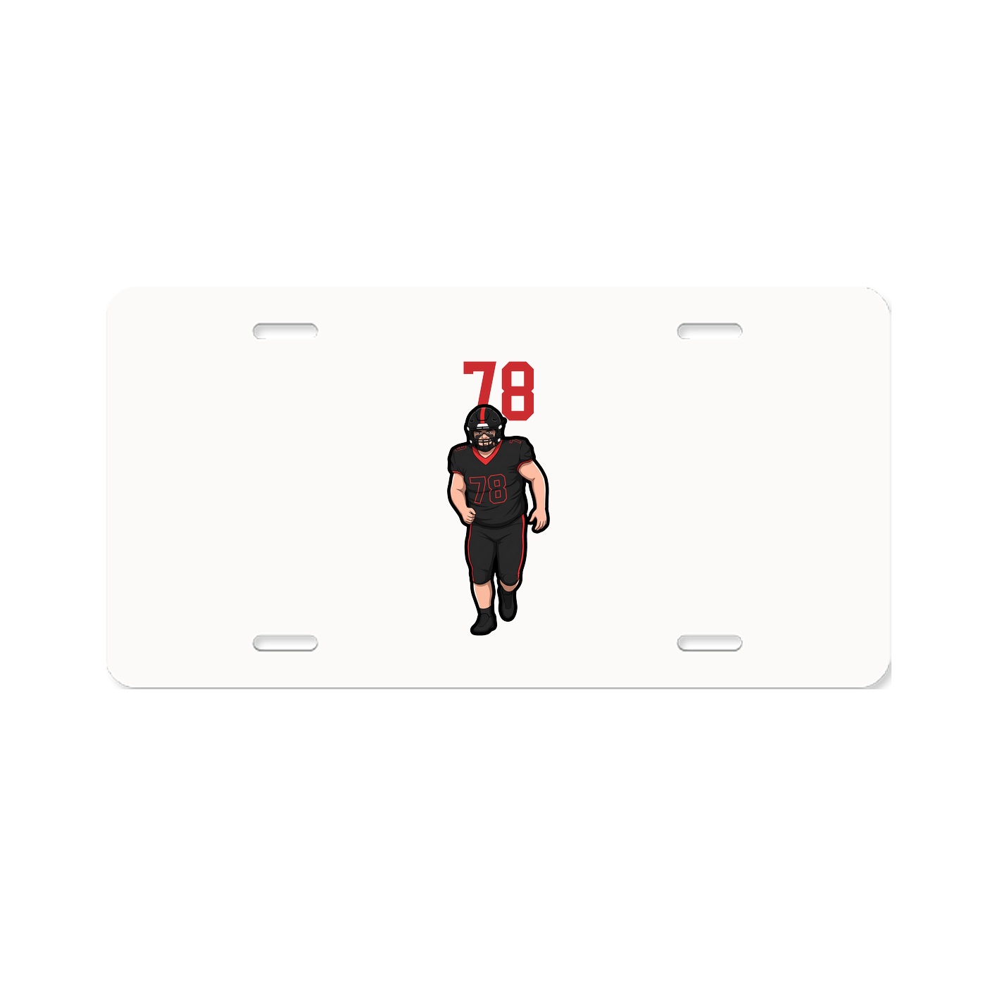 License Plate — Number Top in Classic