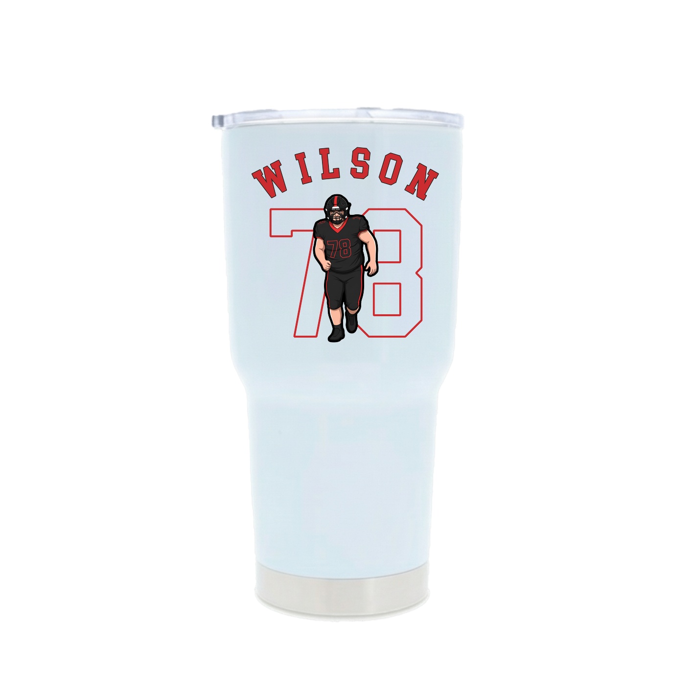 30oz Stainless Steel Tumbler — Shirsey Arch in White