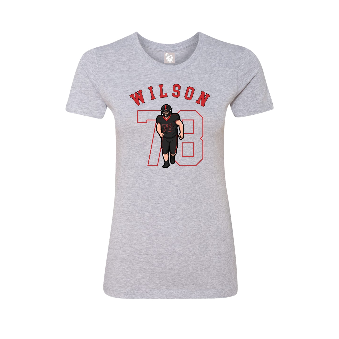 Fitted Women's Tee — Shirsey Arch in Grey