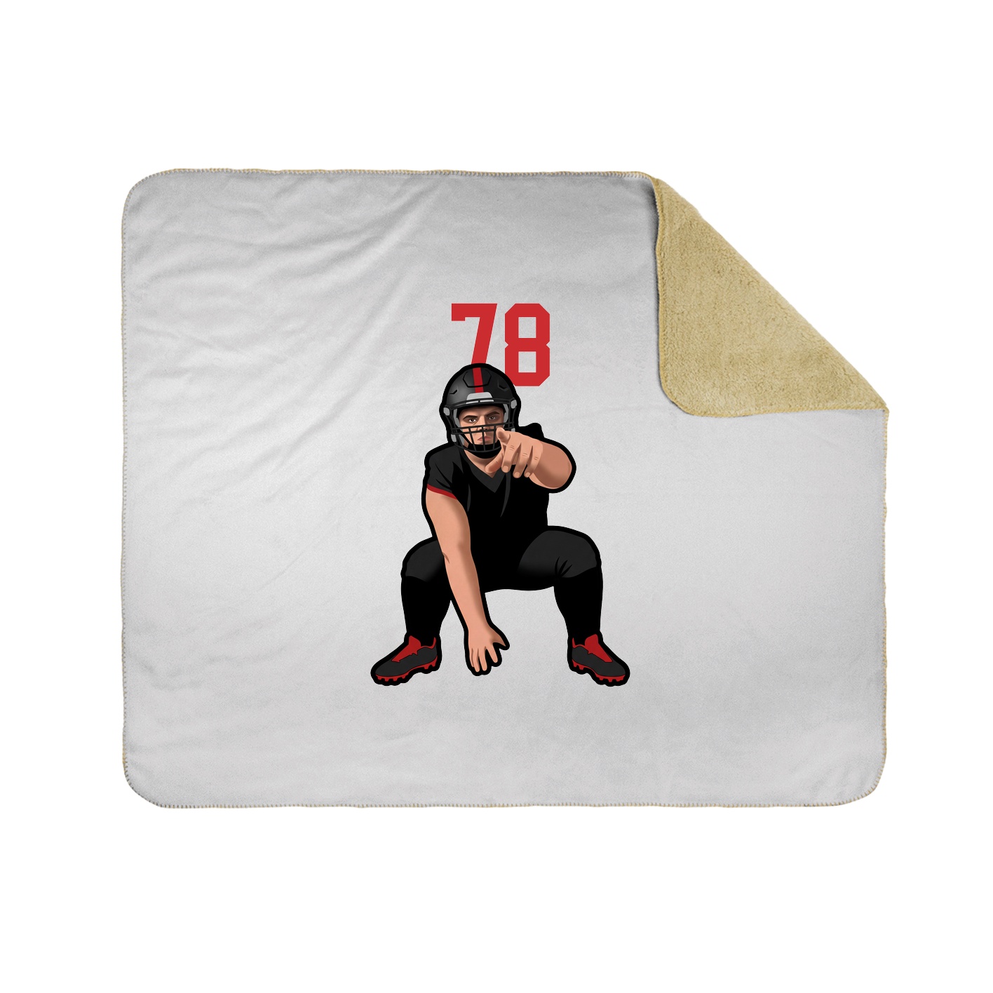 Throw Blanket — Number Top in White