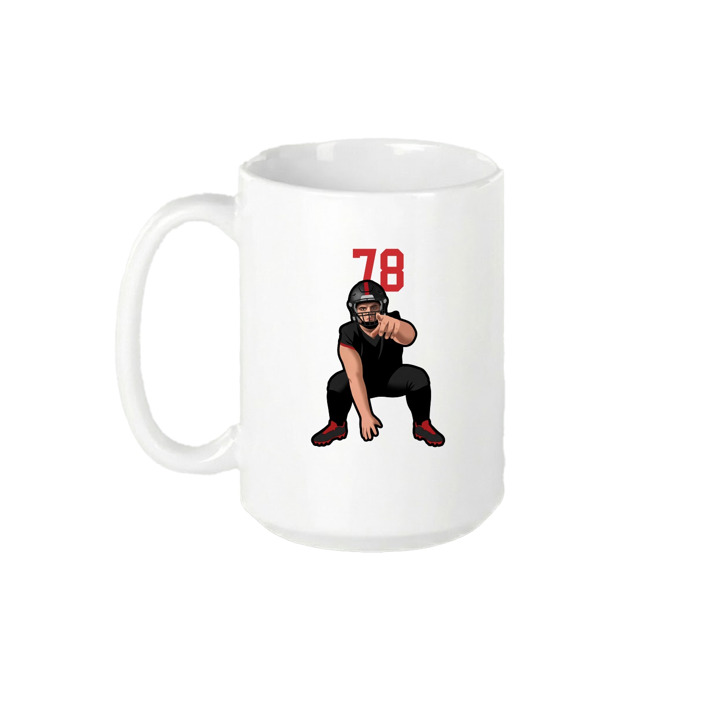 15oz Coffee Mug — Number Top in White