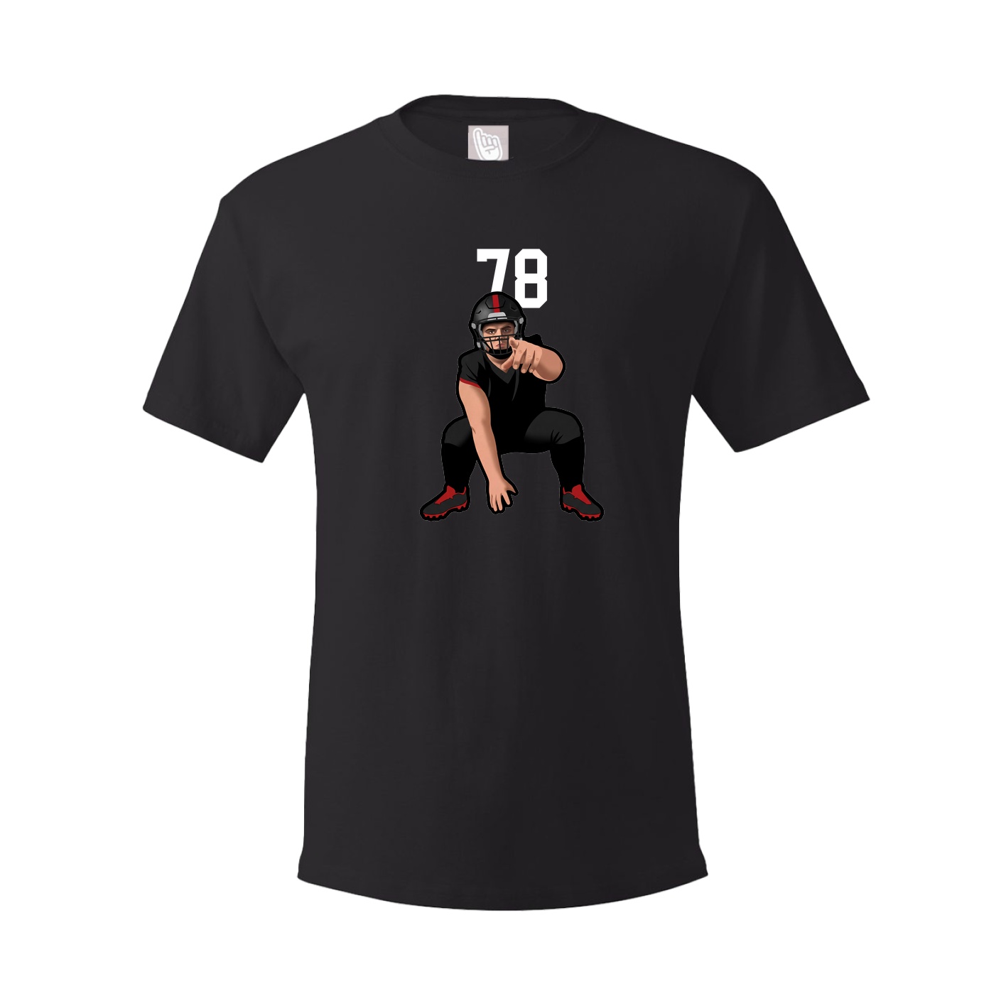 Youth Tee — Number Top in Black