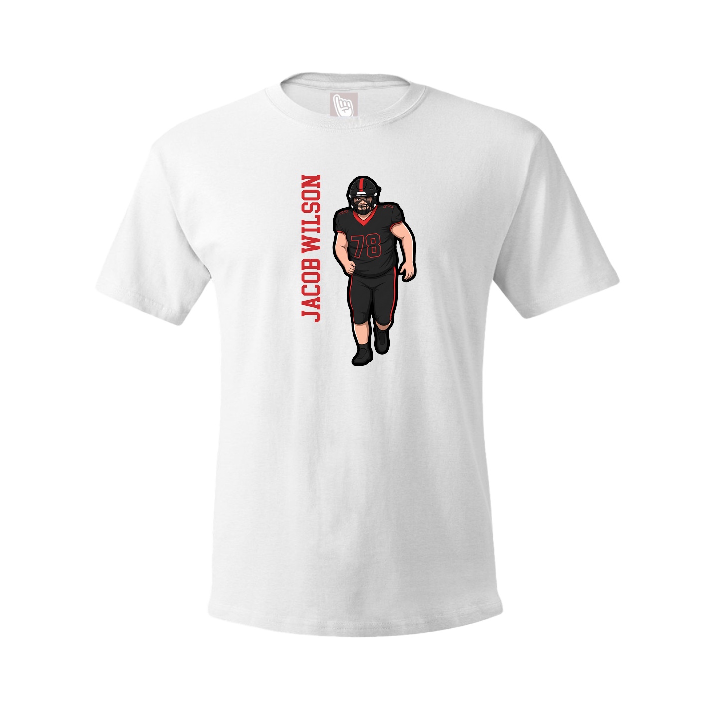 Tee — Name Vertical in White