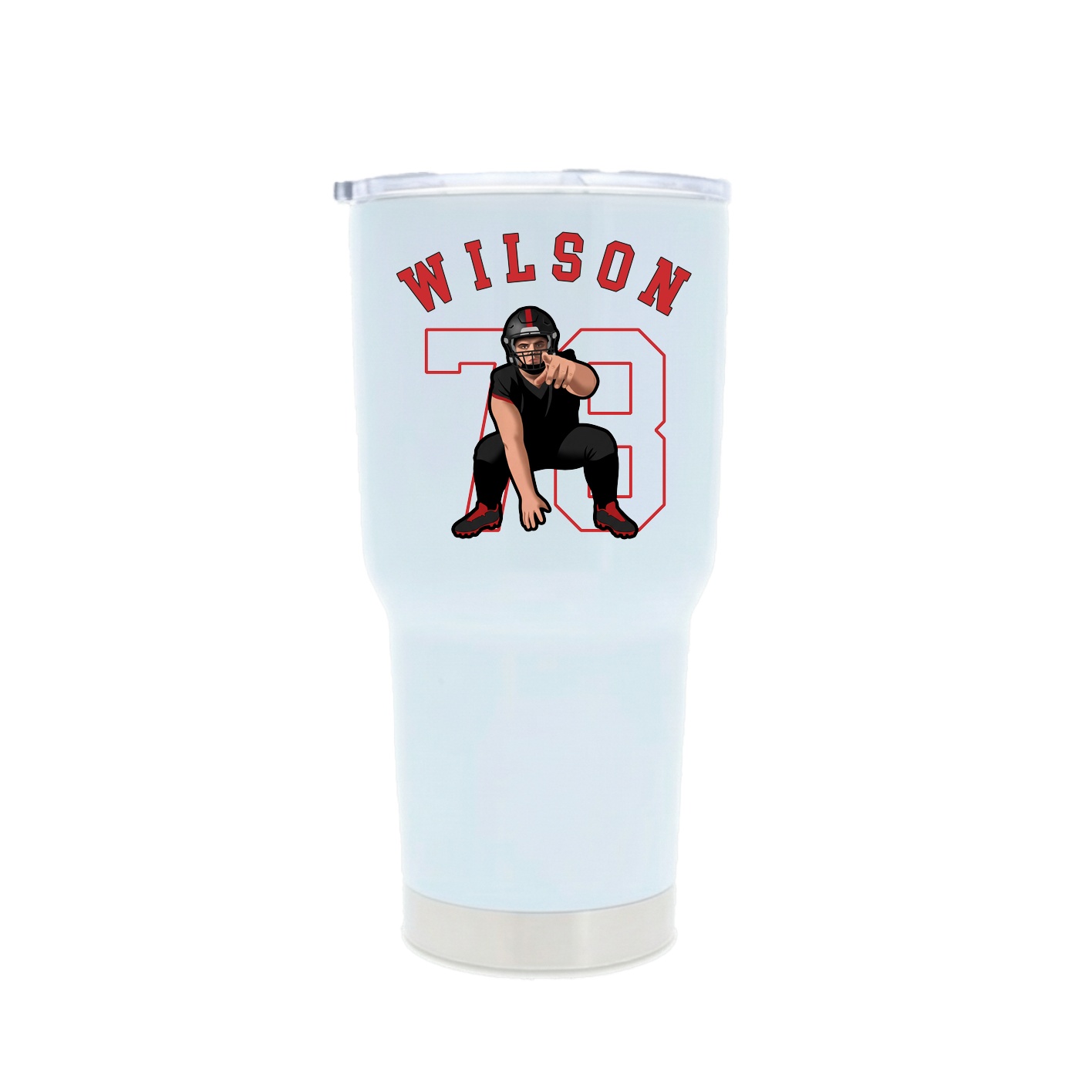 30oz Stainless Steel Tumbler — Shirsey Arch in White