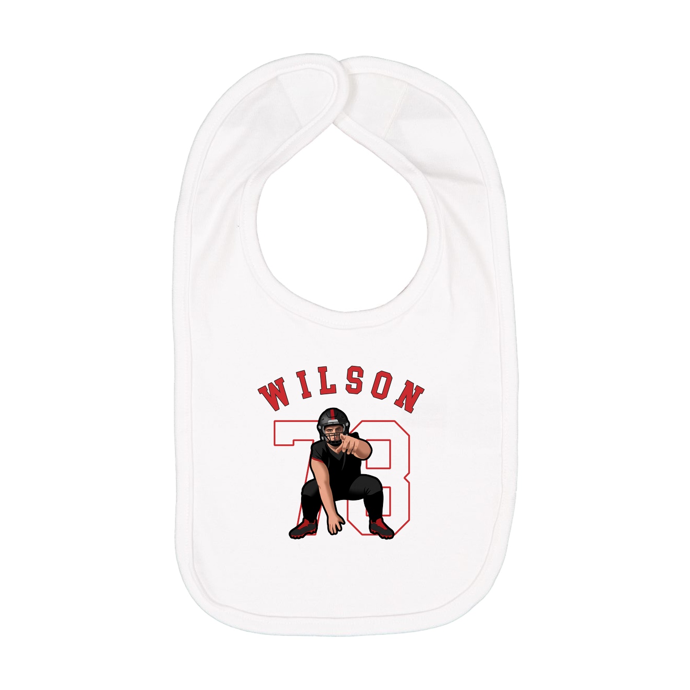 Infant Bib — Shirsey Arch in White