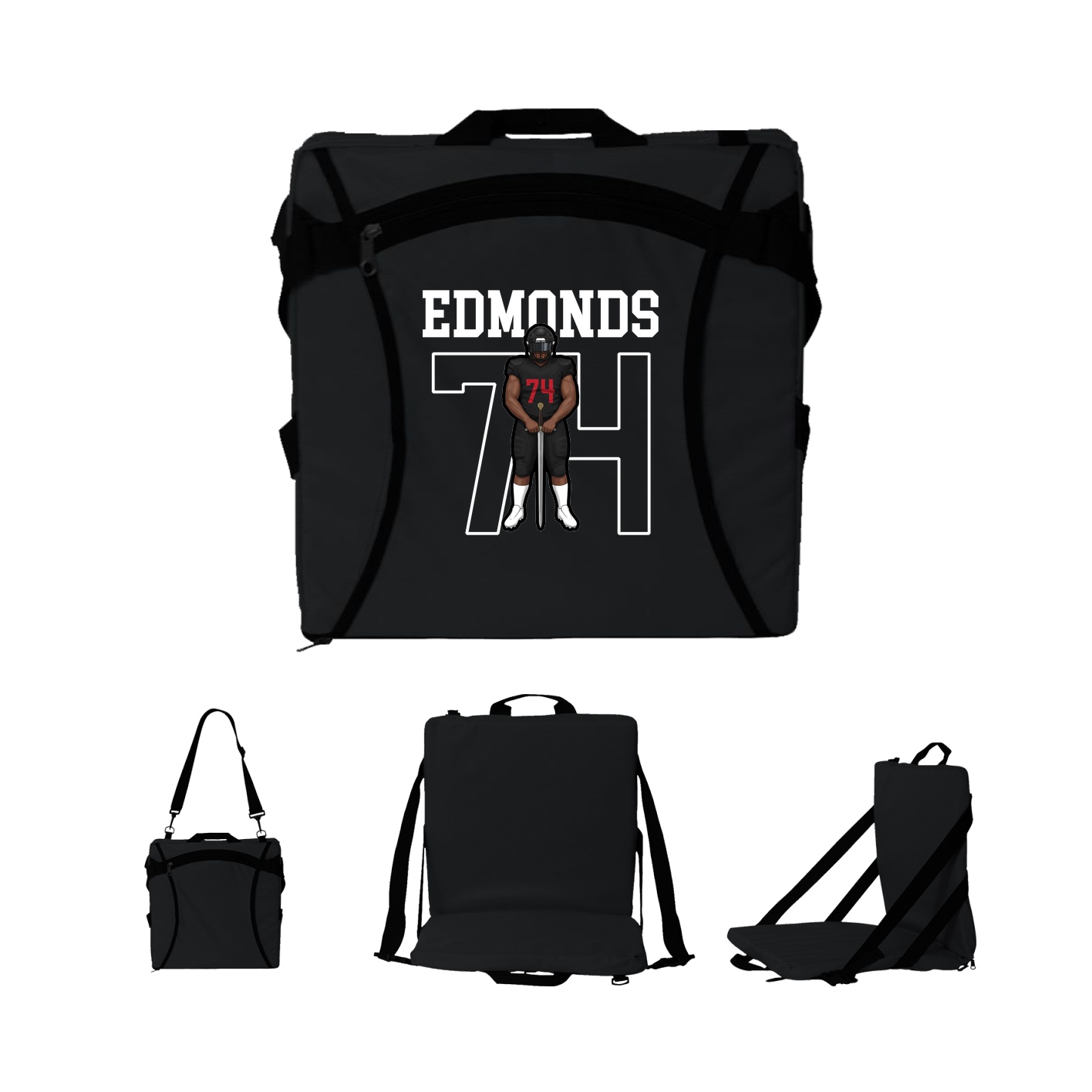 Folding Stadium Seat — Shirsey in Black