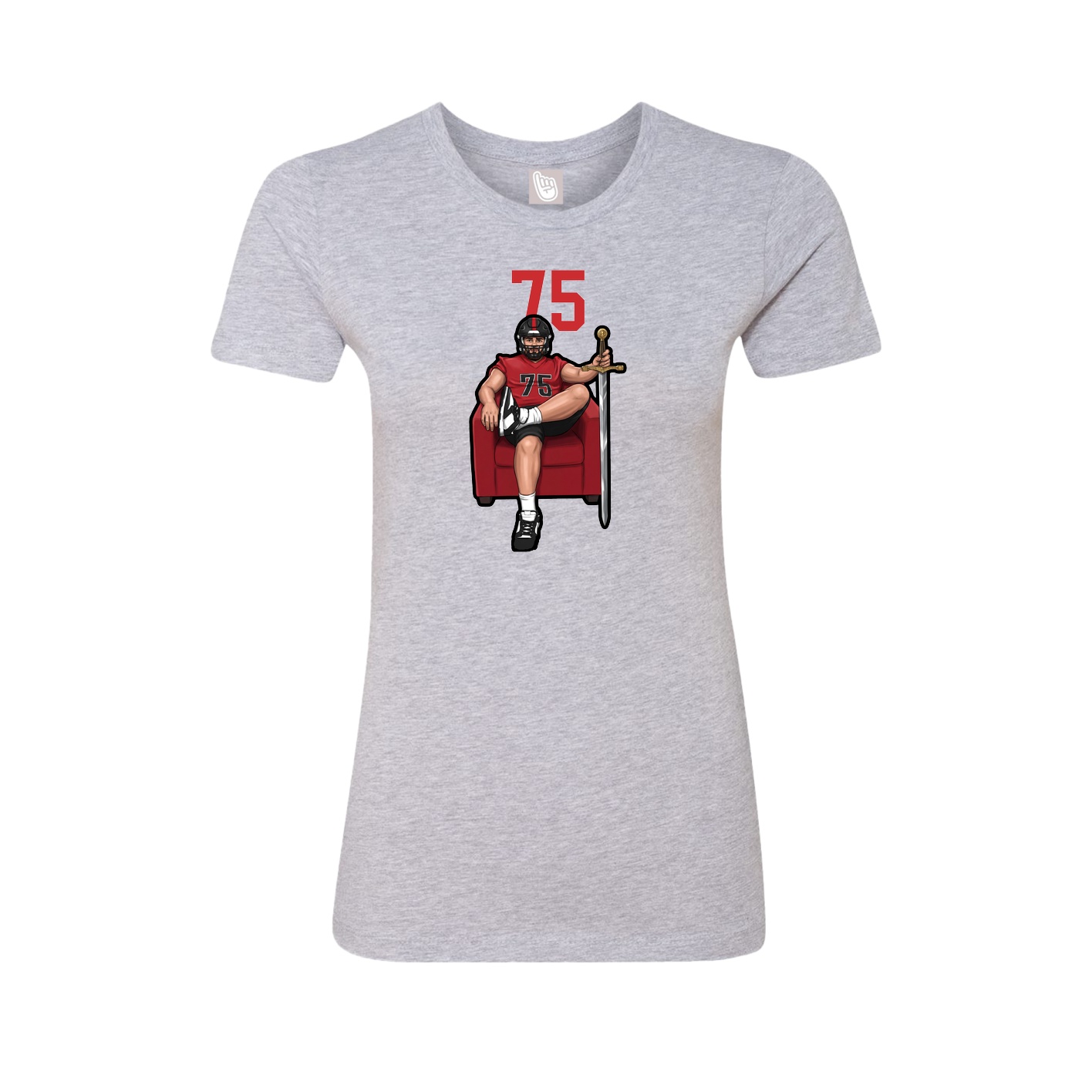 Womens Tee — Number Top in Grey