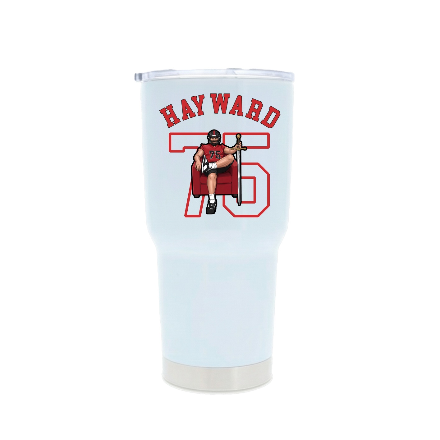 30oz Stainless Steel Tumbler — Shirsey Arch in White