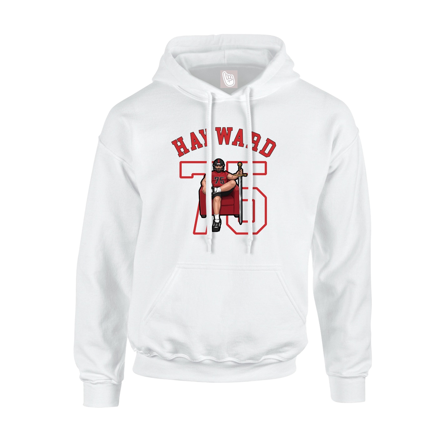 Youth Hoodie — Shirsey Arch in White
