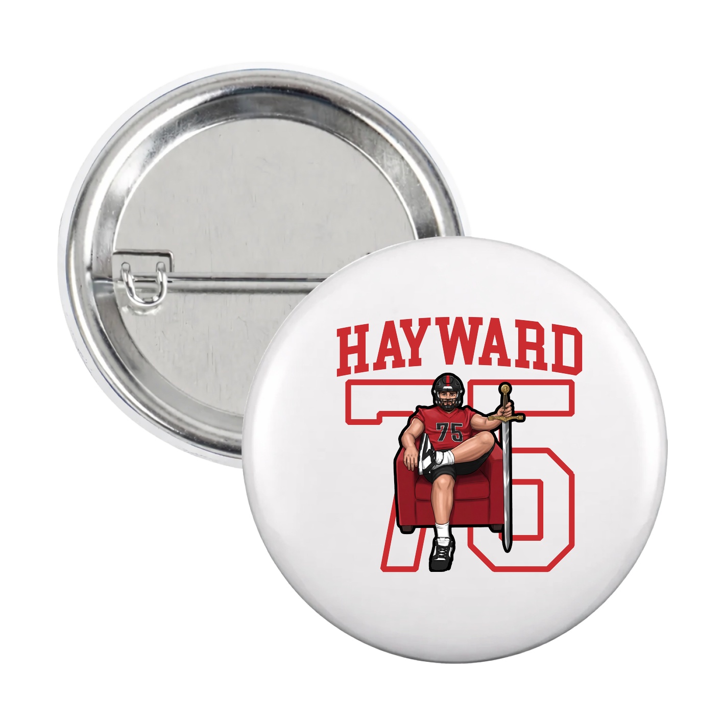 Game Day Button — Shirsey in White
