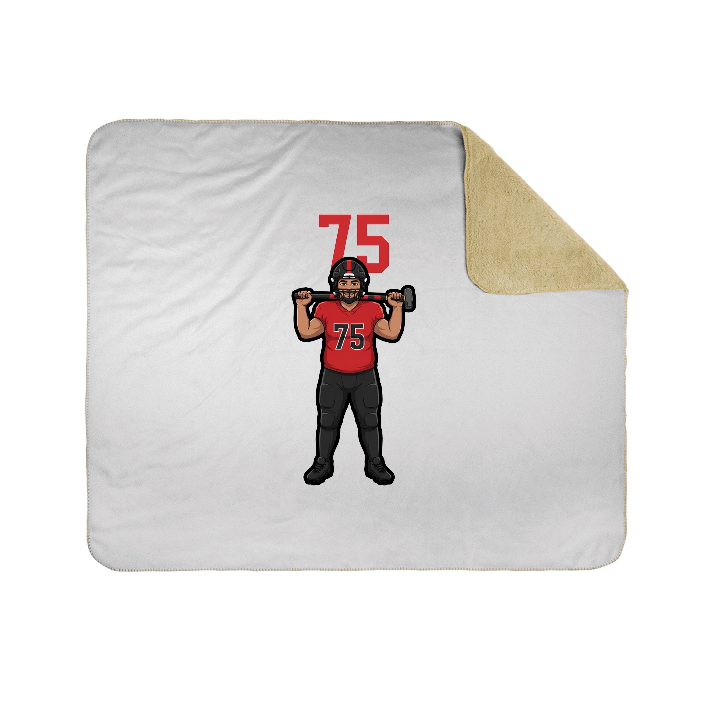 Throw Blanket — Number Top in White