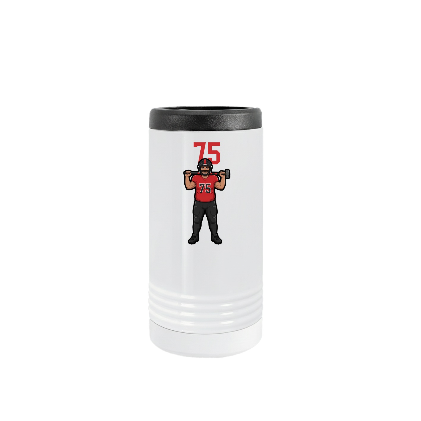 Slim Beverage Holder — Number Top in White