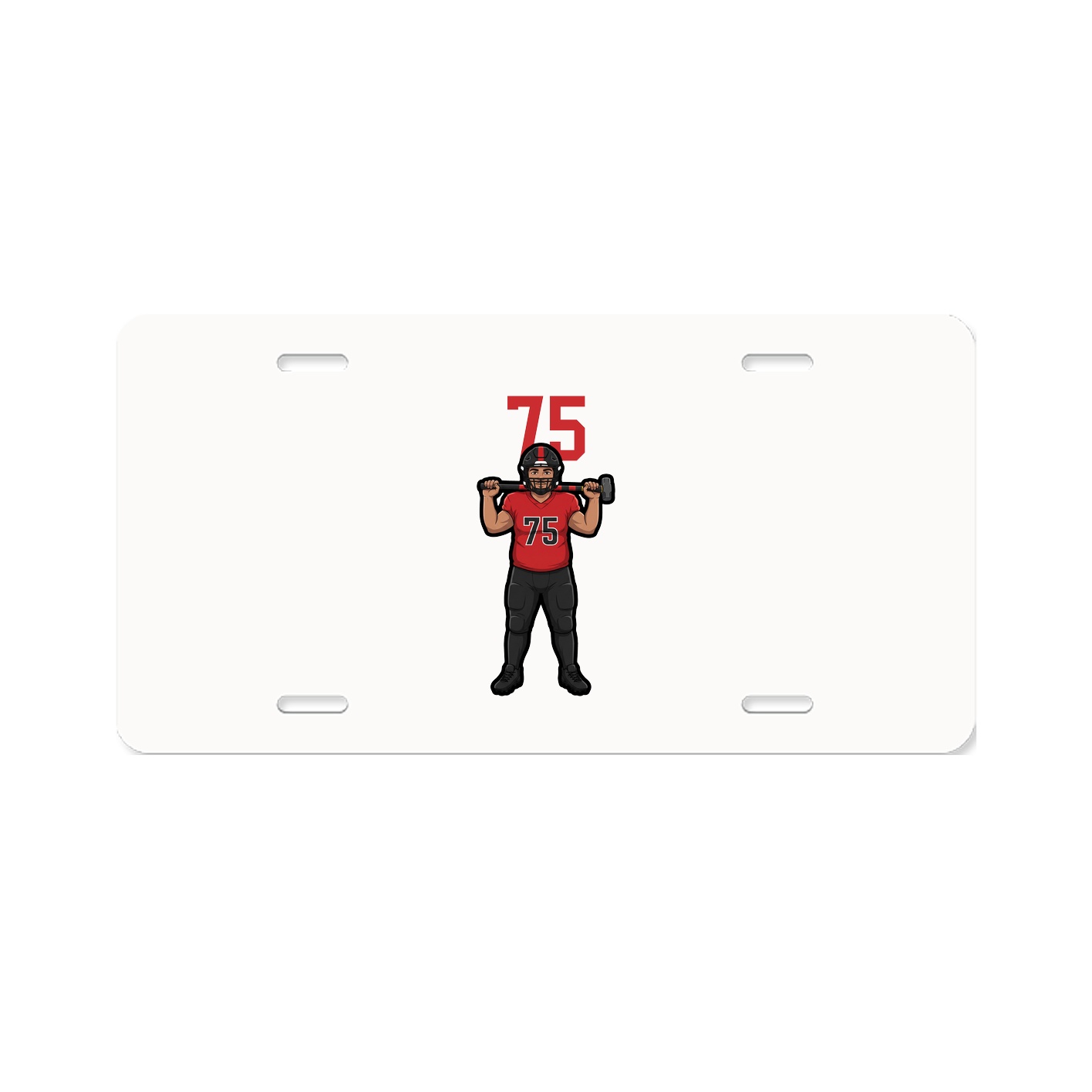 License Plate — Number Top in Classic