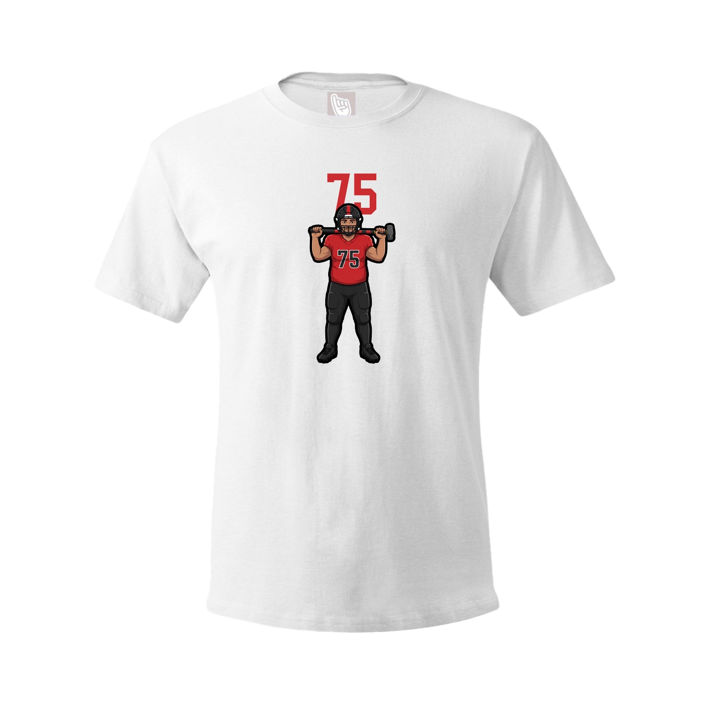 Youth Tee — Number Top in White