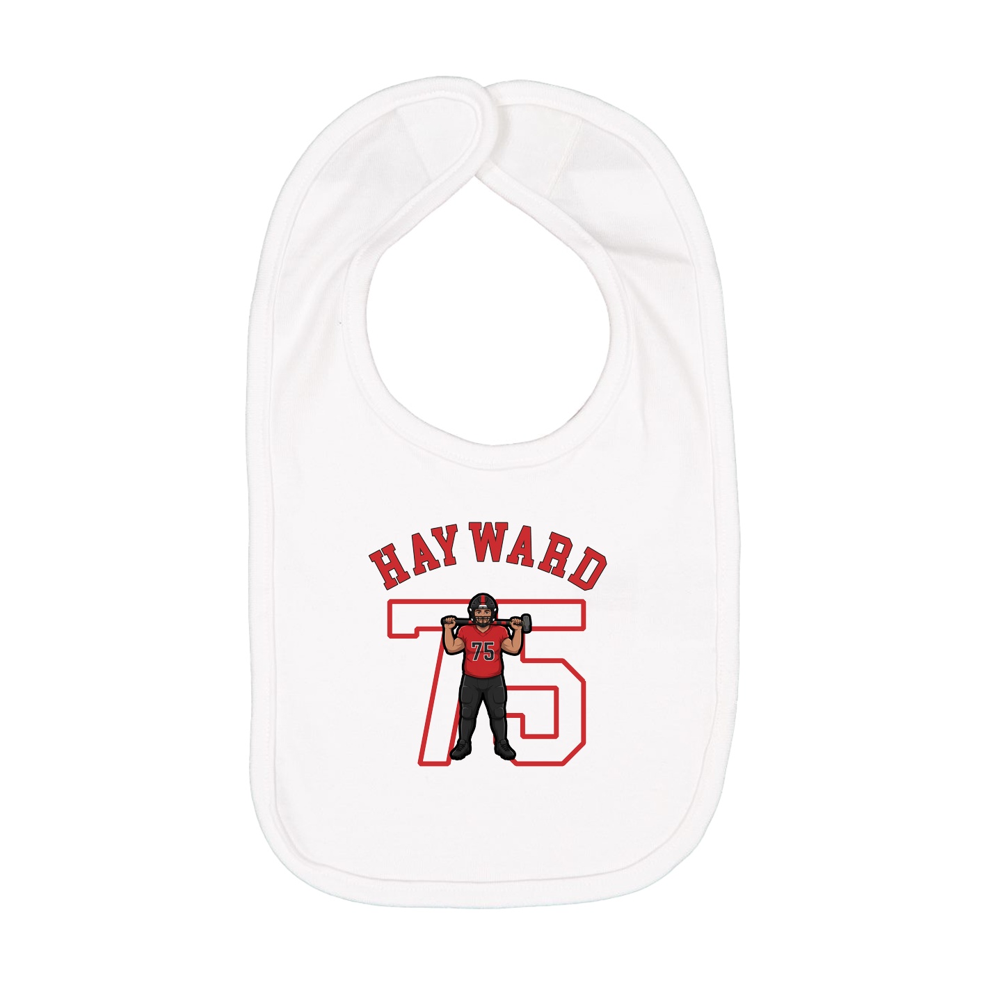 Infant Bib — Shirsey Arch in White
