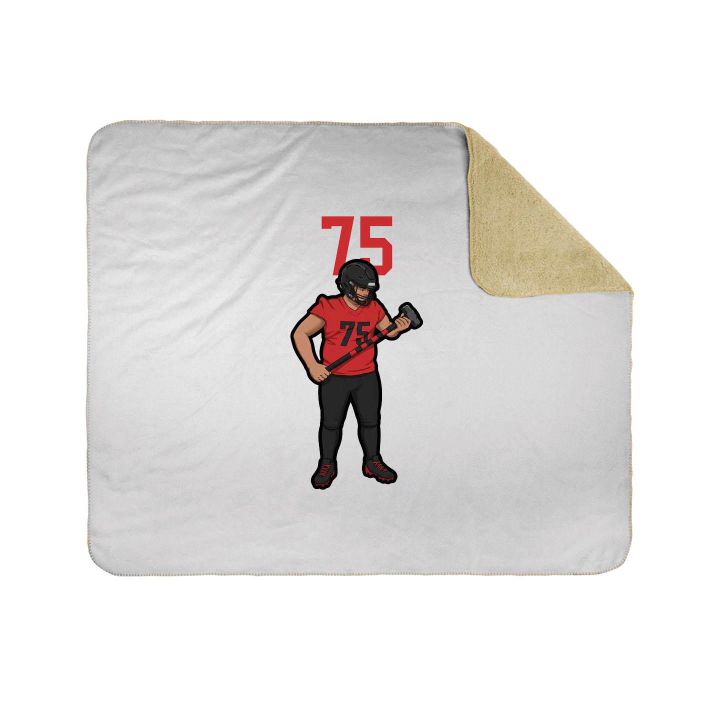 Throw Blanket — Number Top in White