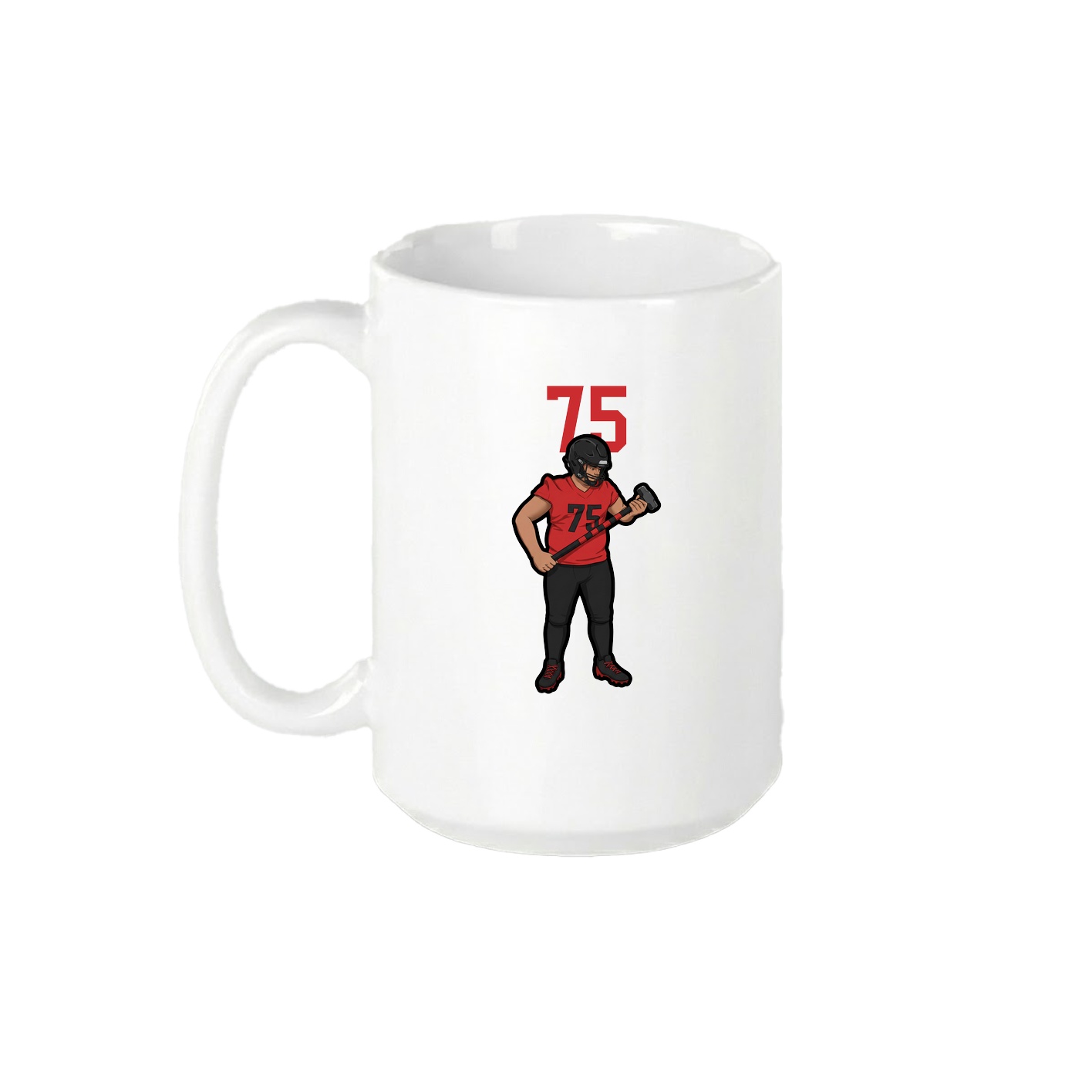 15oz Coffee Mug — Number Top in White