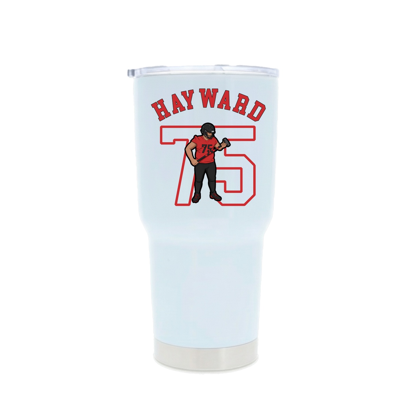 30oz Stainless Steel Tumbler — Shirsey Arch in White