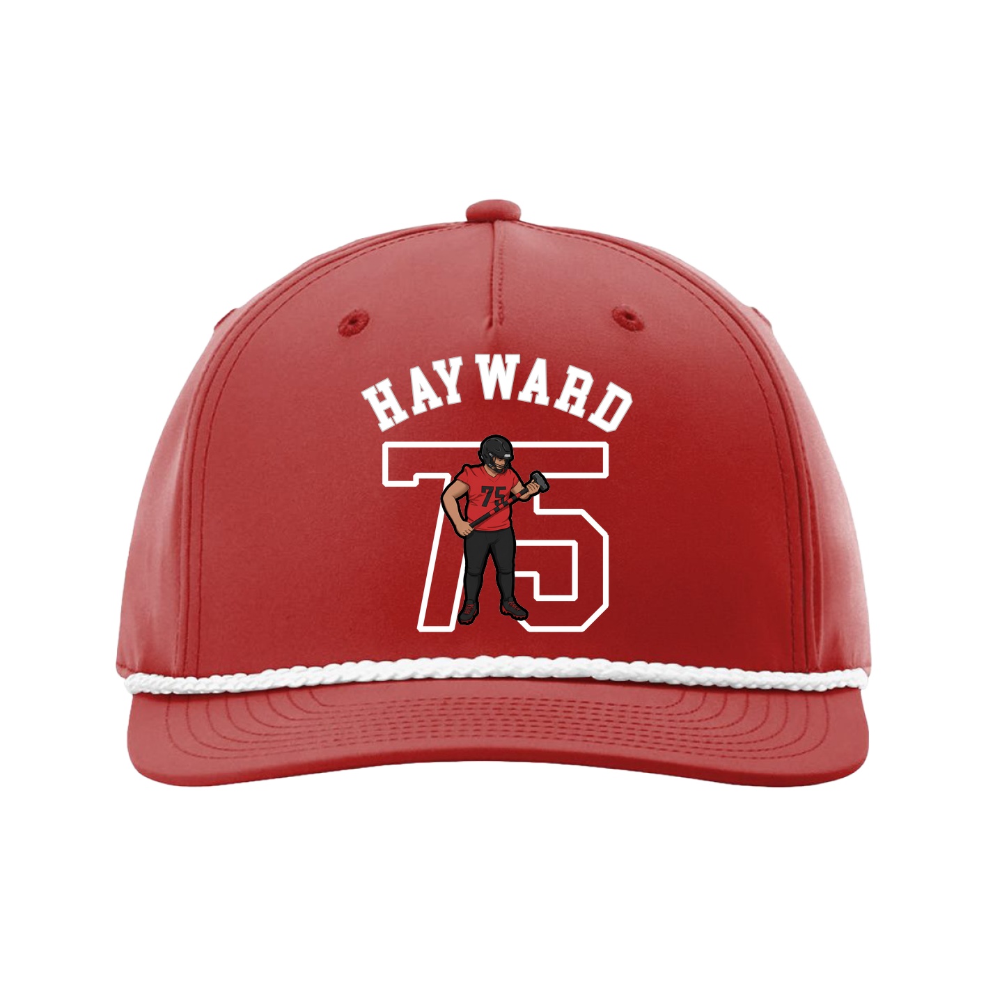 Five-Panel Classic Rope Cap — Shirsey Arch in Red