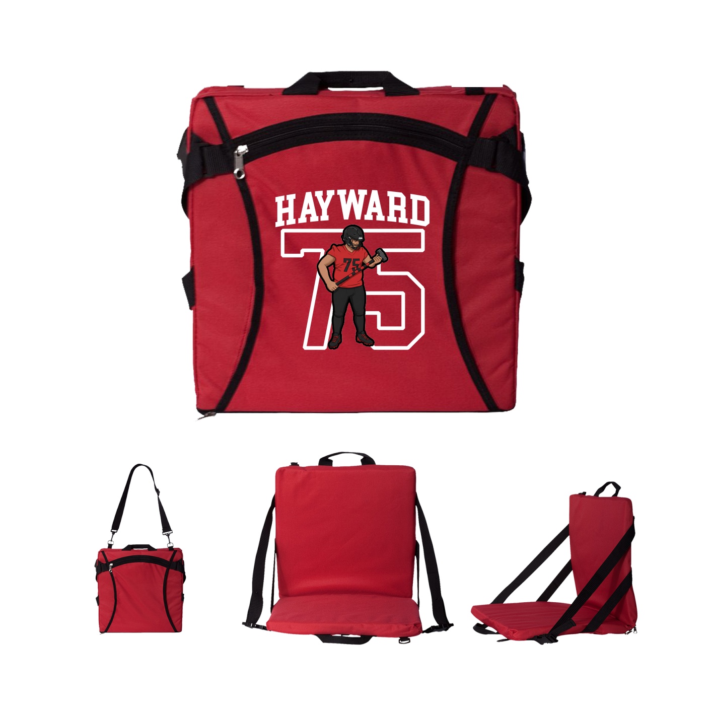Folding Stadium Seat — Shirsey in Red