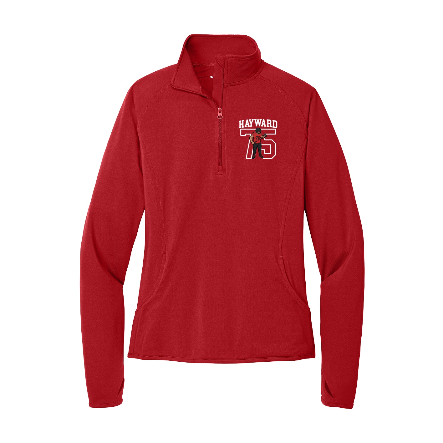 Women's Q-Zip Pullover — Shirsey in Red