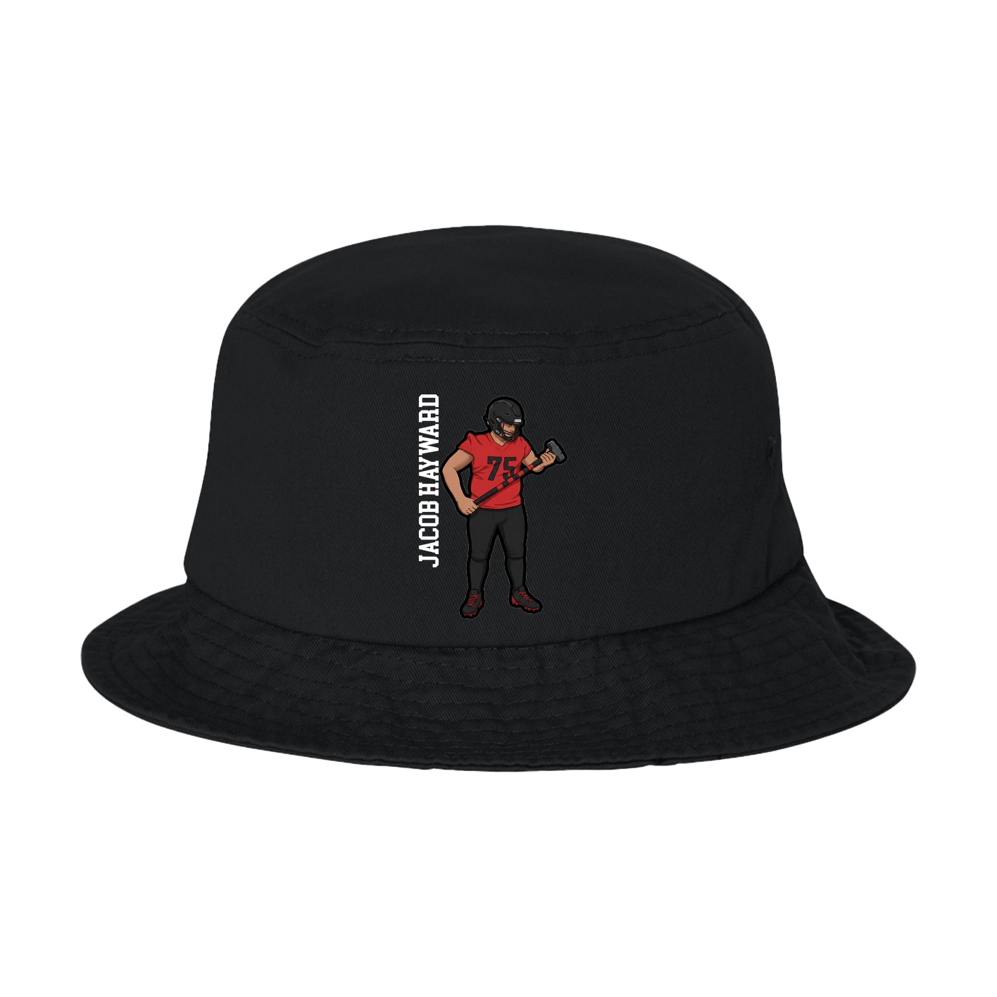 Bucket Cap — Name Vertical in Black