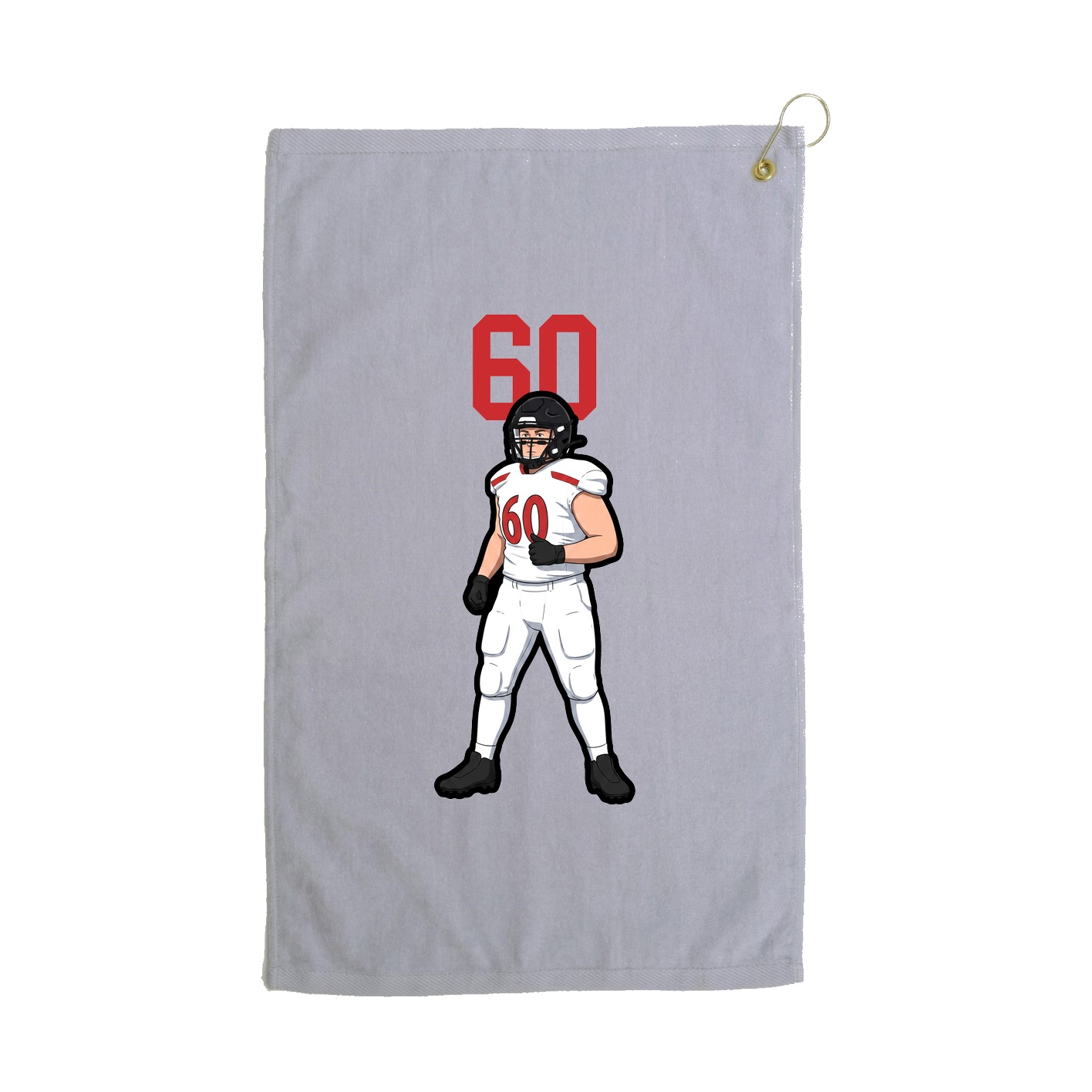 Golf Towel — Number Top in Grey