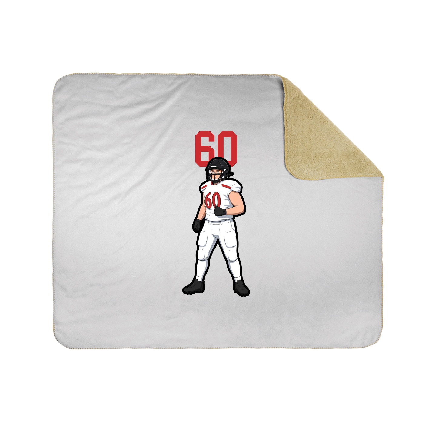 Throw Blanket — Number Top in White
