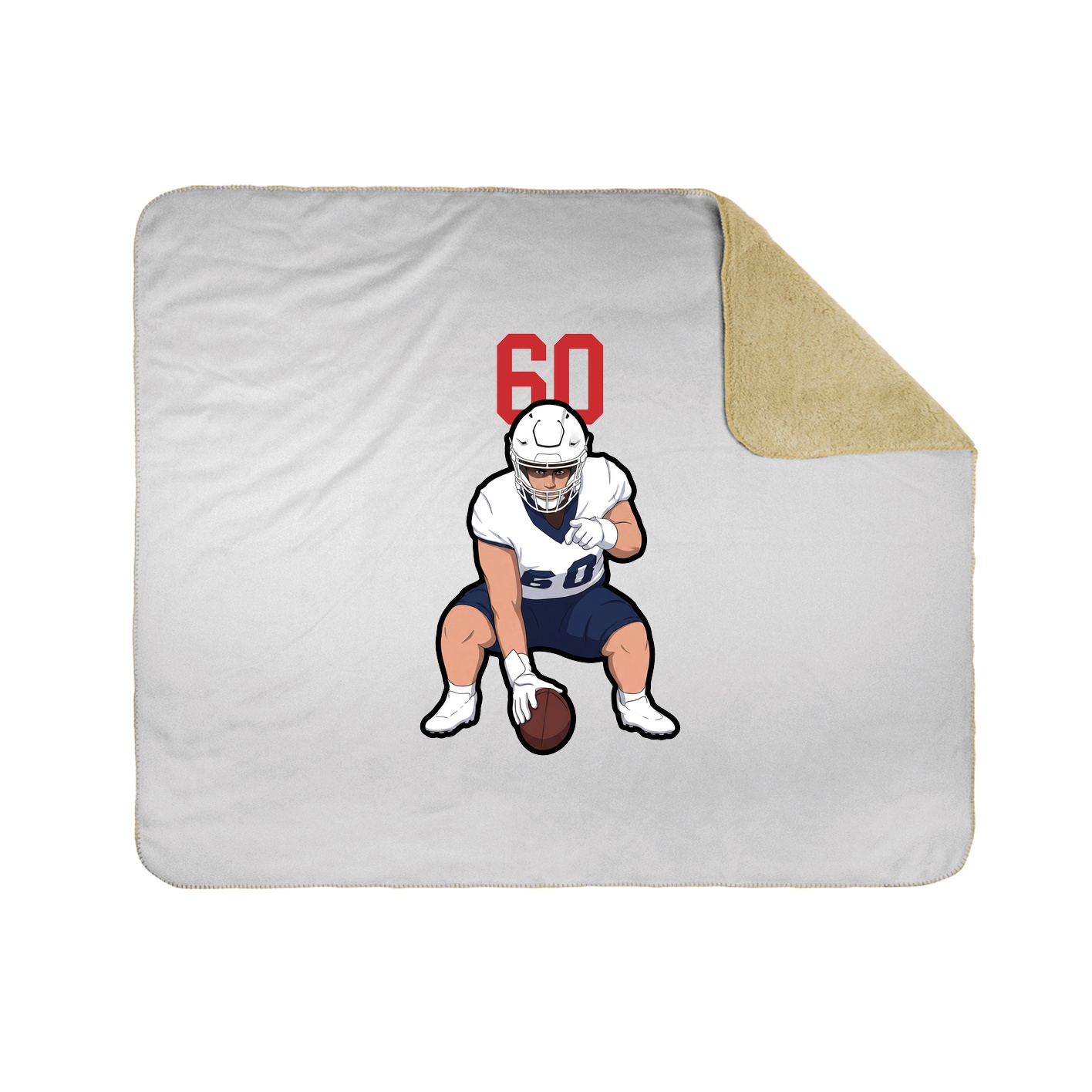 Throw Blanket — Number Top in White